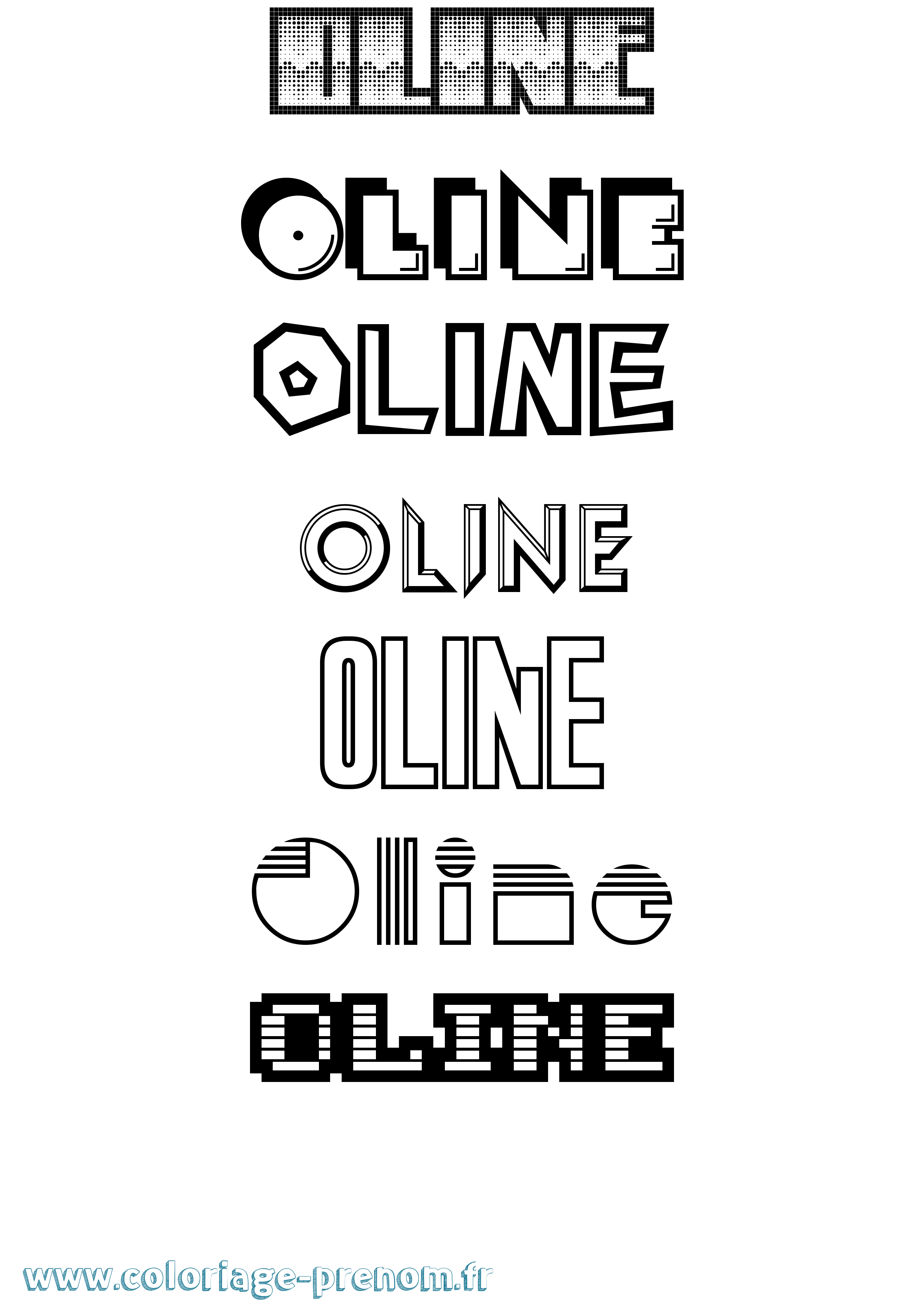 Coloriage Oline Jeux Vidéos Coloriage prénom Oline Jeux Vidéos