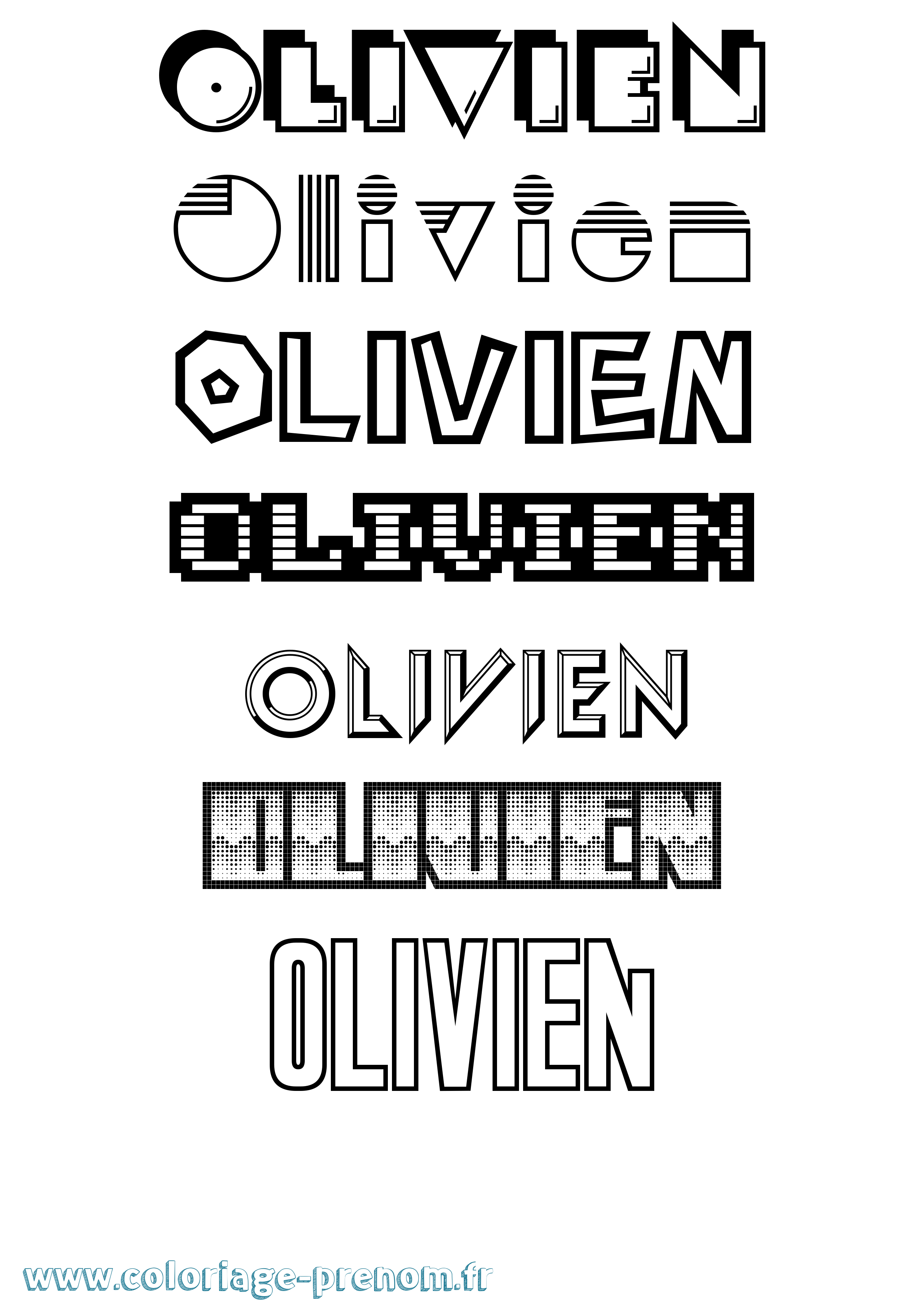 Coloriage Olivien Jeux Vidéos Coloriage prénom Olivien Jeux Vidéos