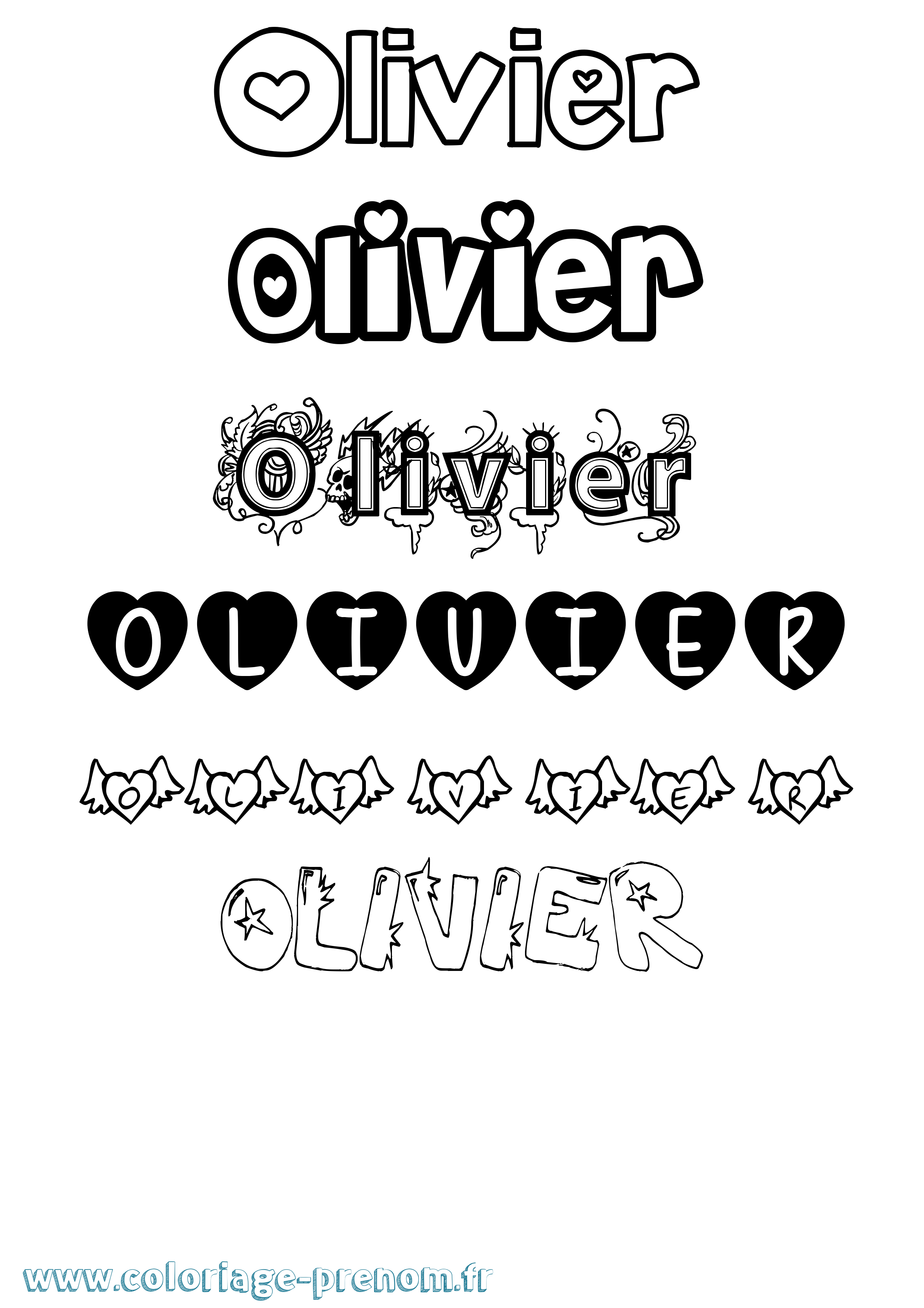Coloriage prénom Olivier