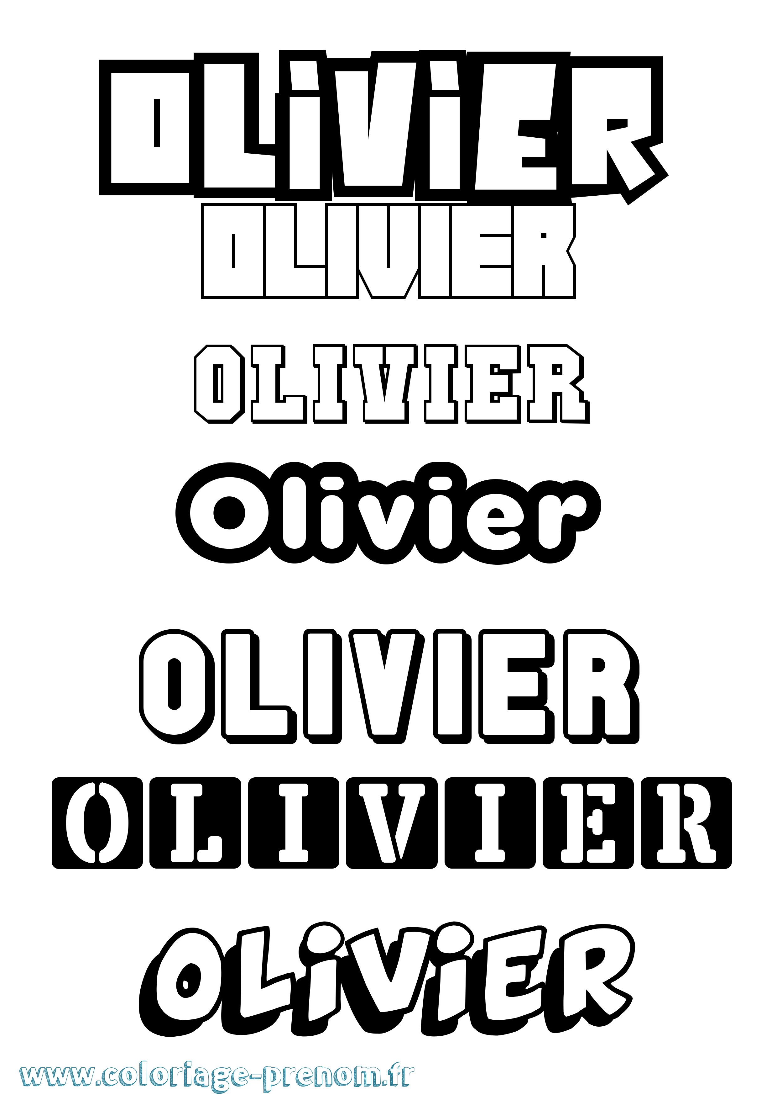 Coloriage prénom Olivier