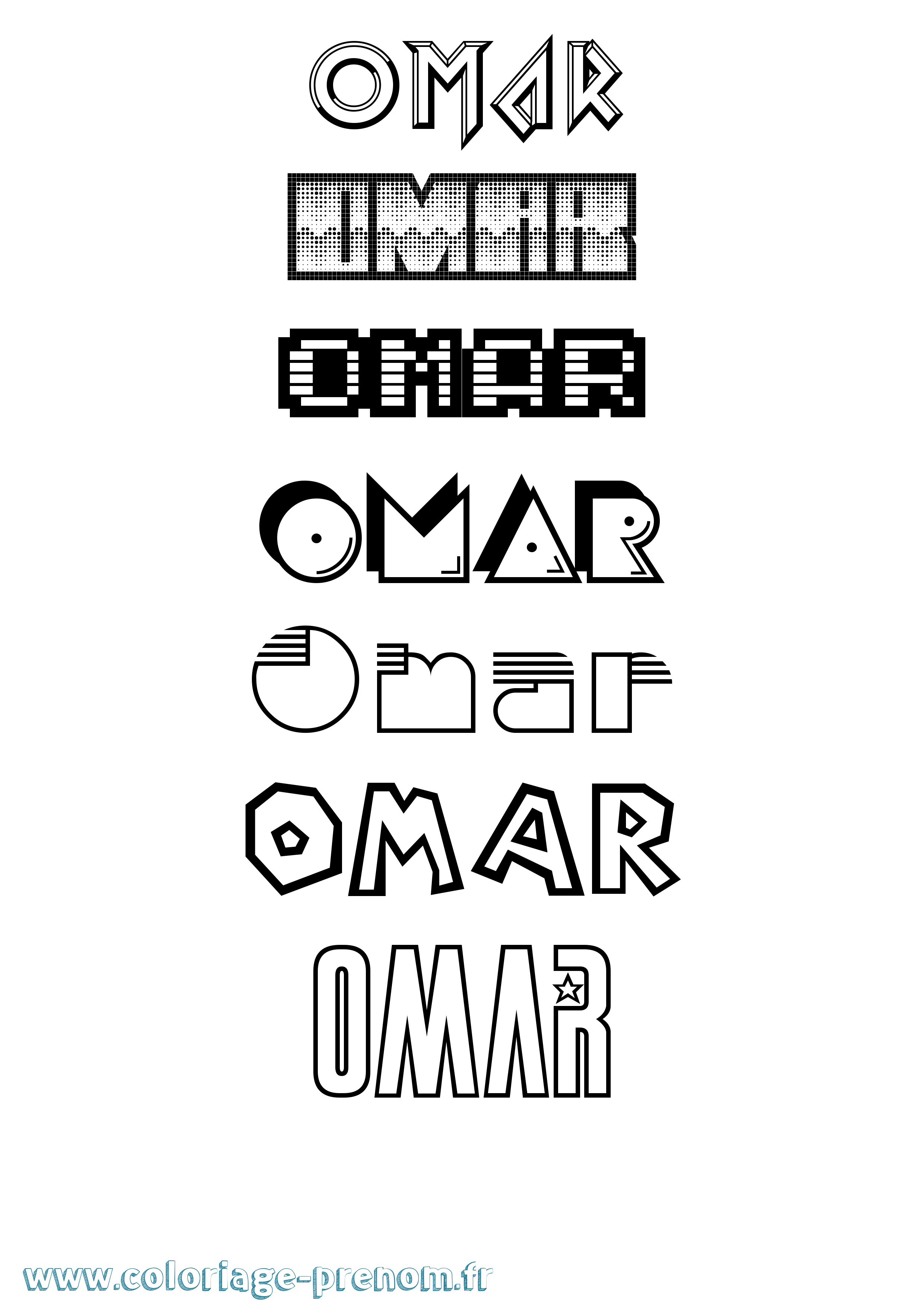 Coloriage Omar Jeux Vidéos Coloriage prénom Omar Jeux Vidéos