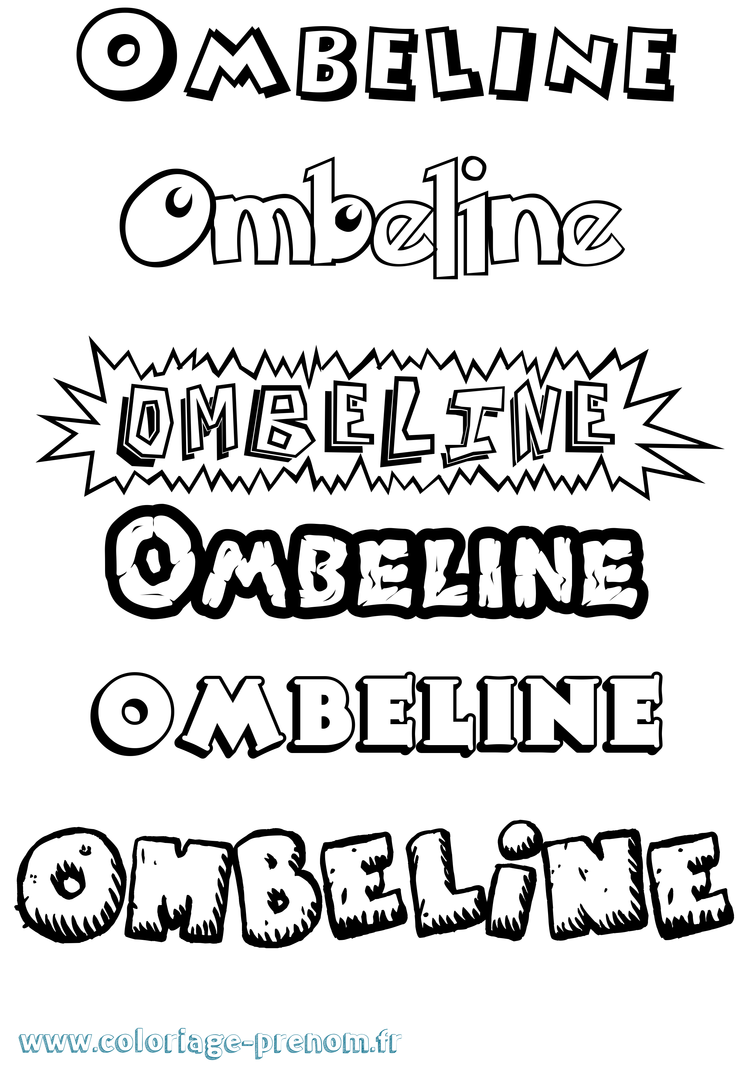 Coloriage Ombeline Dessin Animé Coloriage prénom Ombeline Dessin Animé