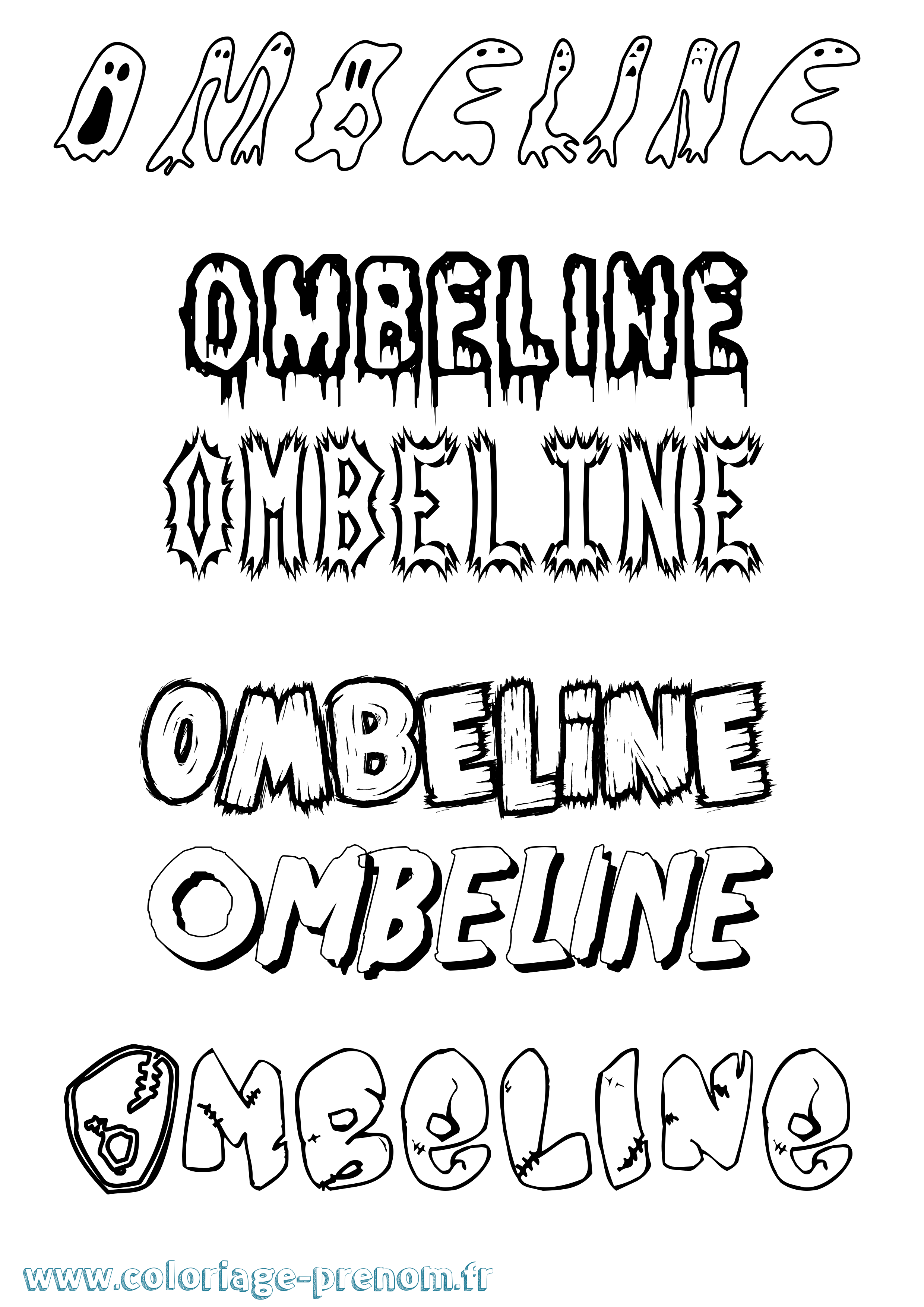 Coloriage Ombeline Frisson Coloriage prénom Ombeline Frisson