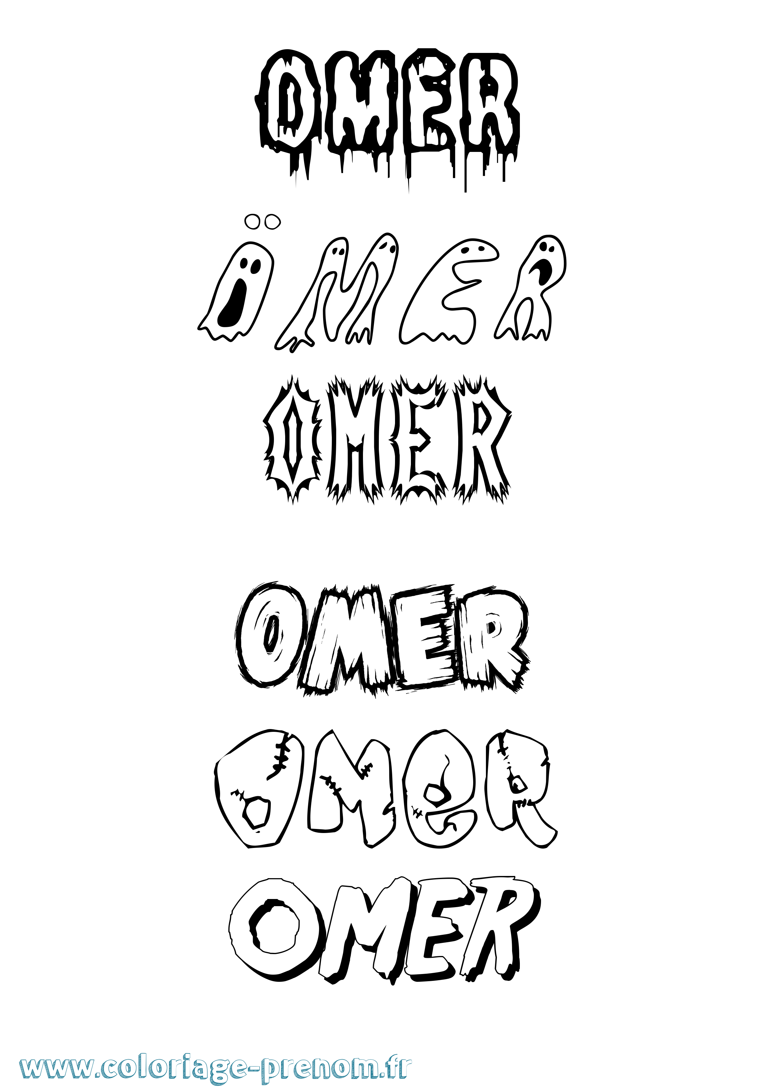 Coloriage Ömer Frisson Coloriage prénom Ömer Frisson