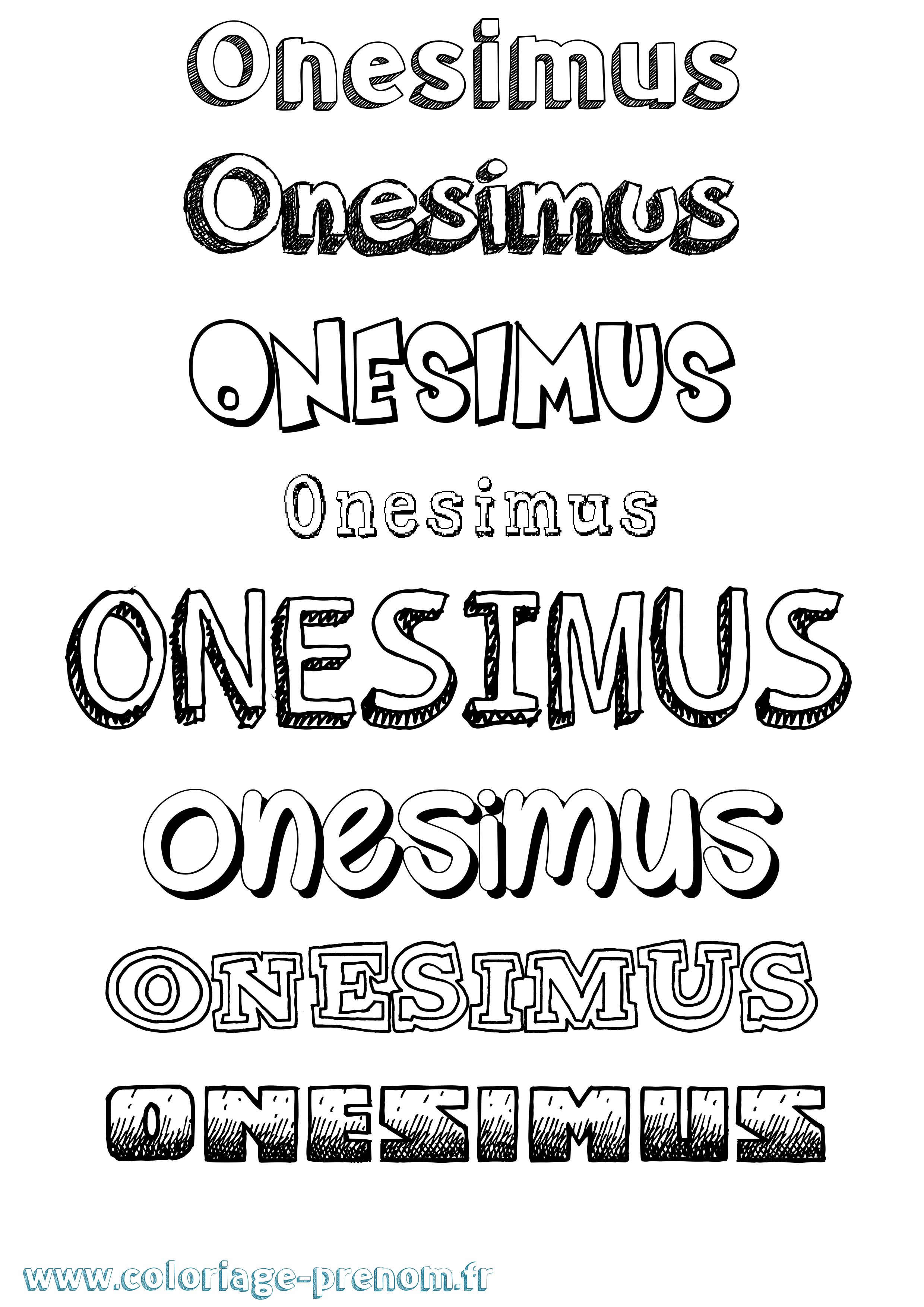 Coloriage Onesimus Dessiné Coloriage prénom Onesimus Dessiné