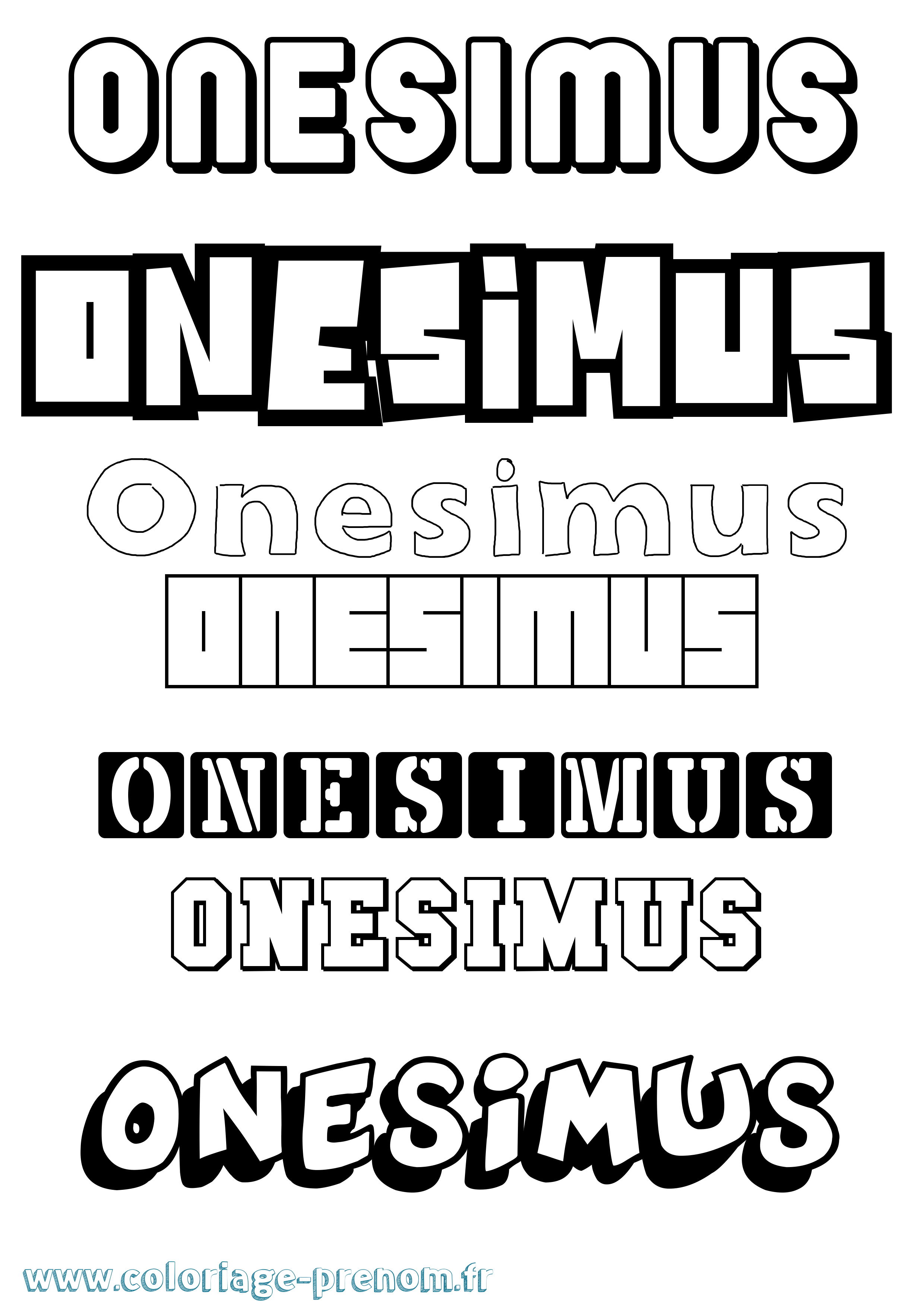 Coloriage Onesimus Simple Coloriage prénom Onesimus Simple