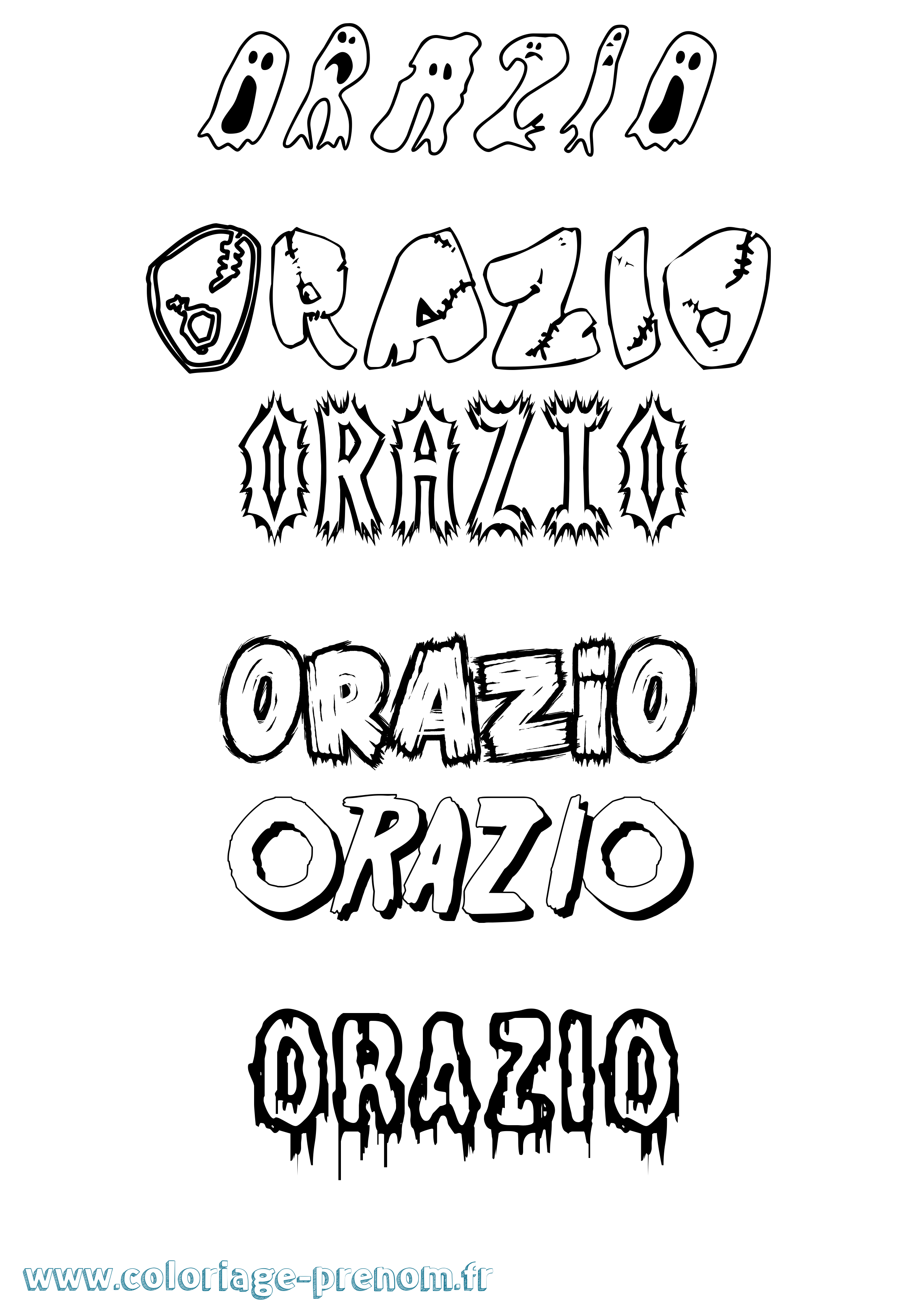 Coloriage prénom Orazio Frisson