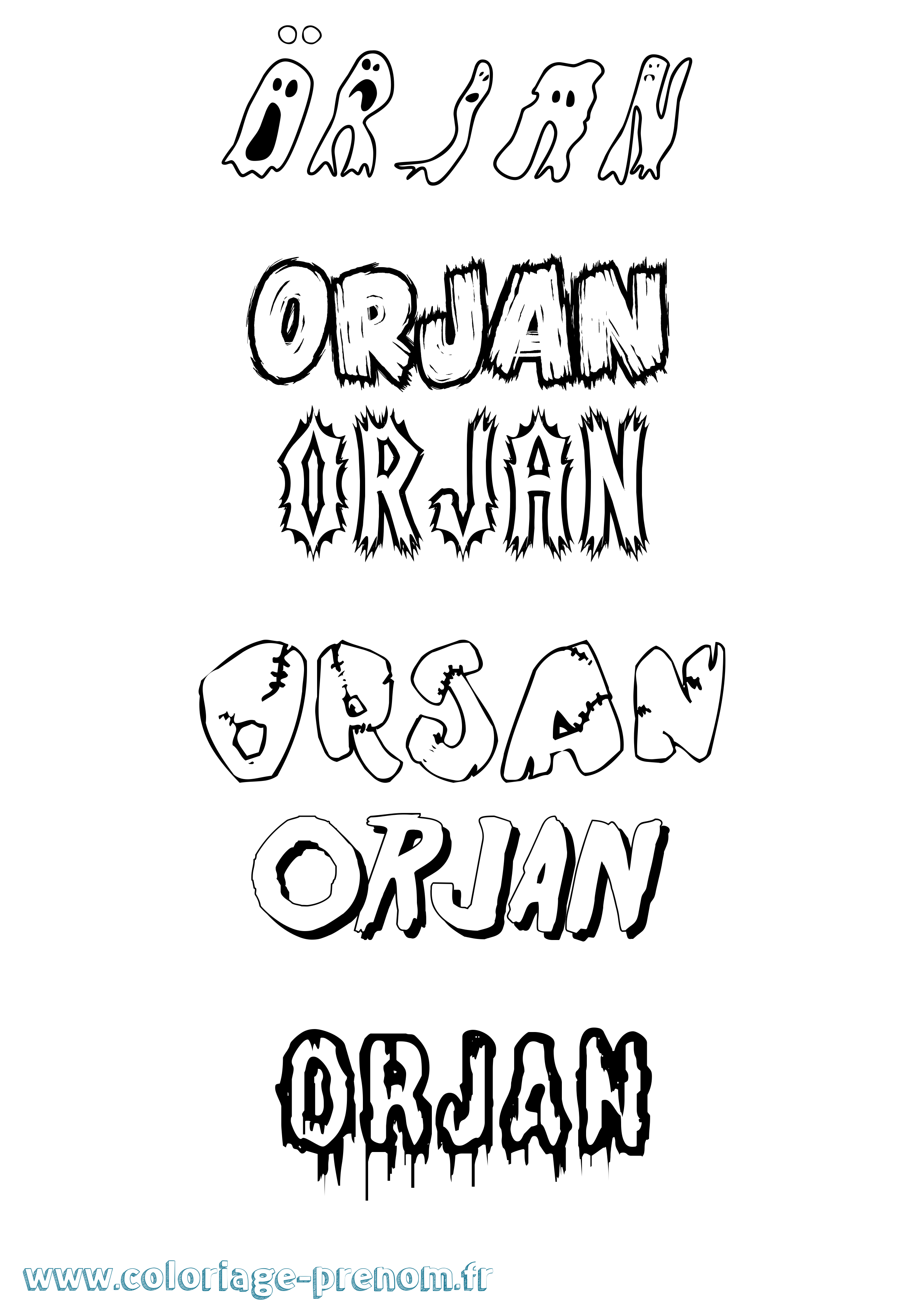 Coloriage Örjan Frisson Coloriage prénom Örjan Frisson