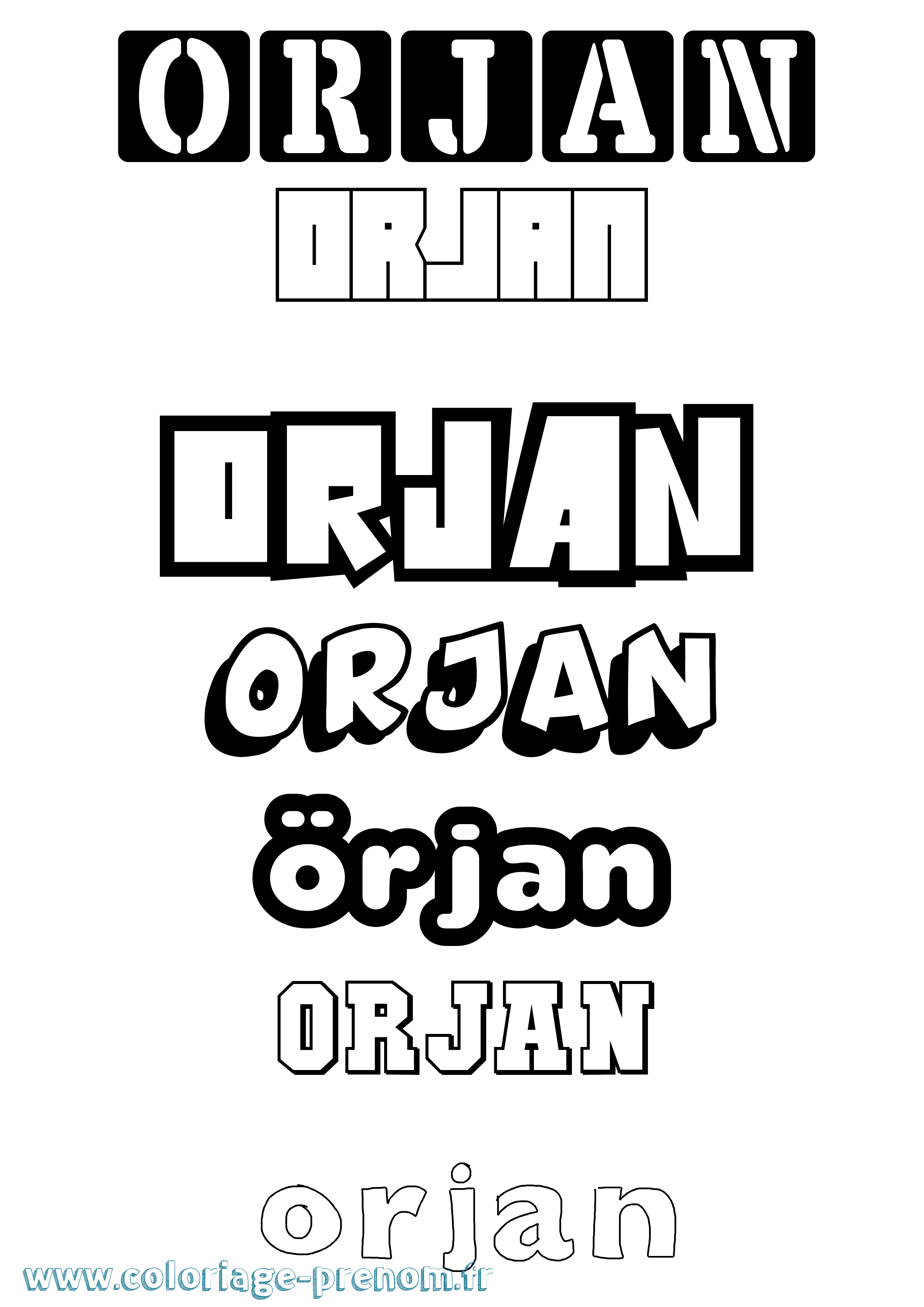 Coloriage Örjan Simple Coloriage prénom Örjan Simple