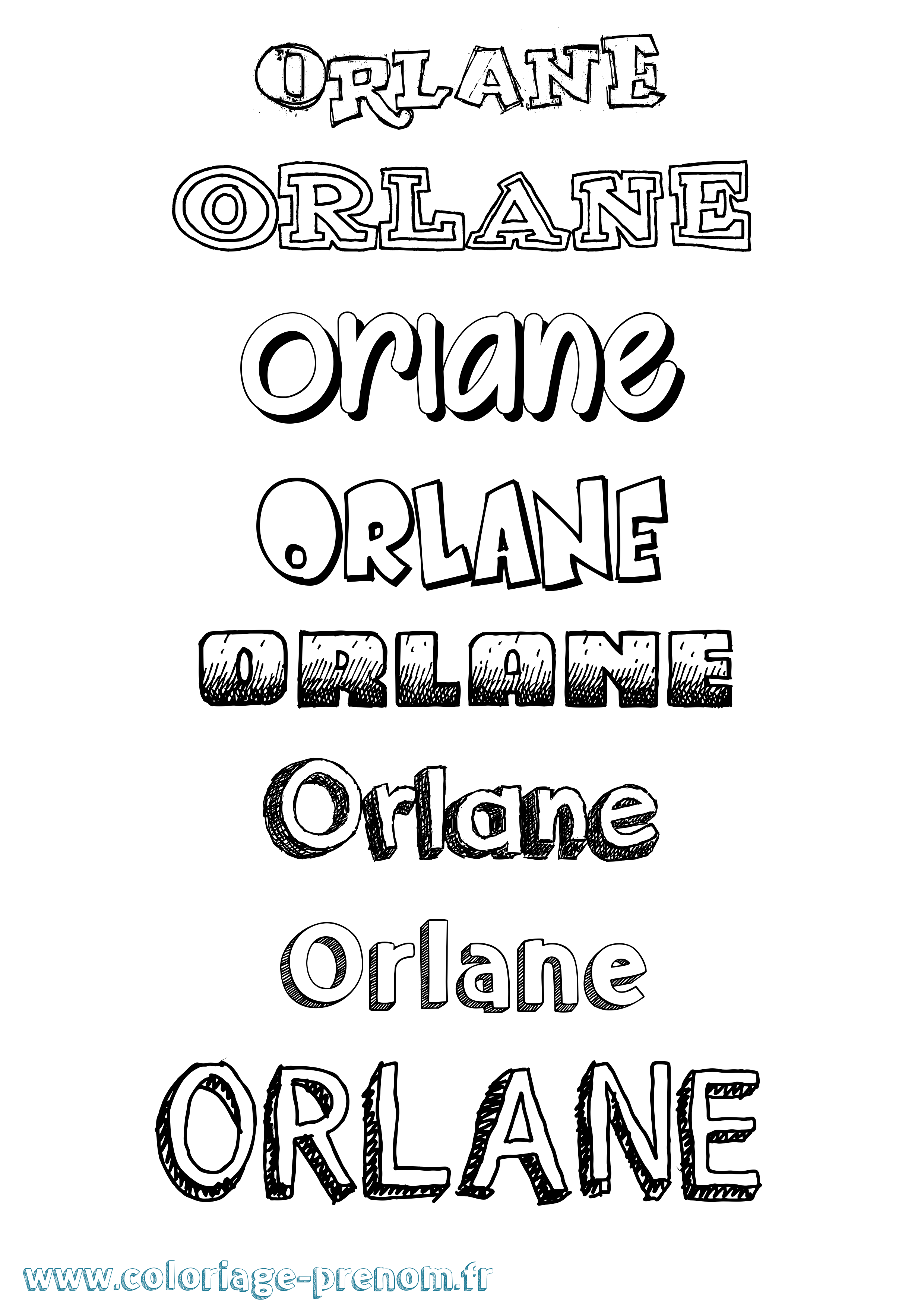 Coloriage Orlane Coloriage prénom Orlane