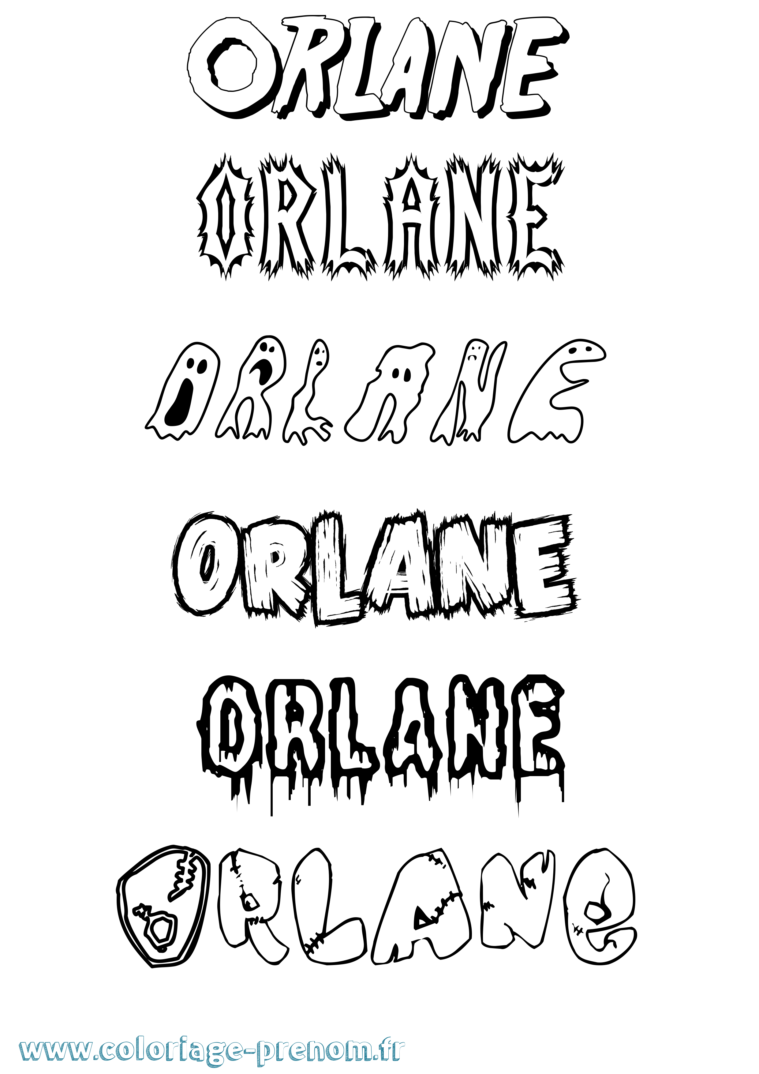 Coloriage Orlane Coloriage prénom Orlane