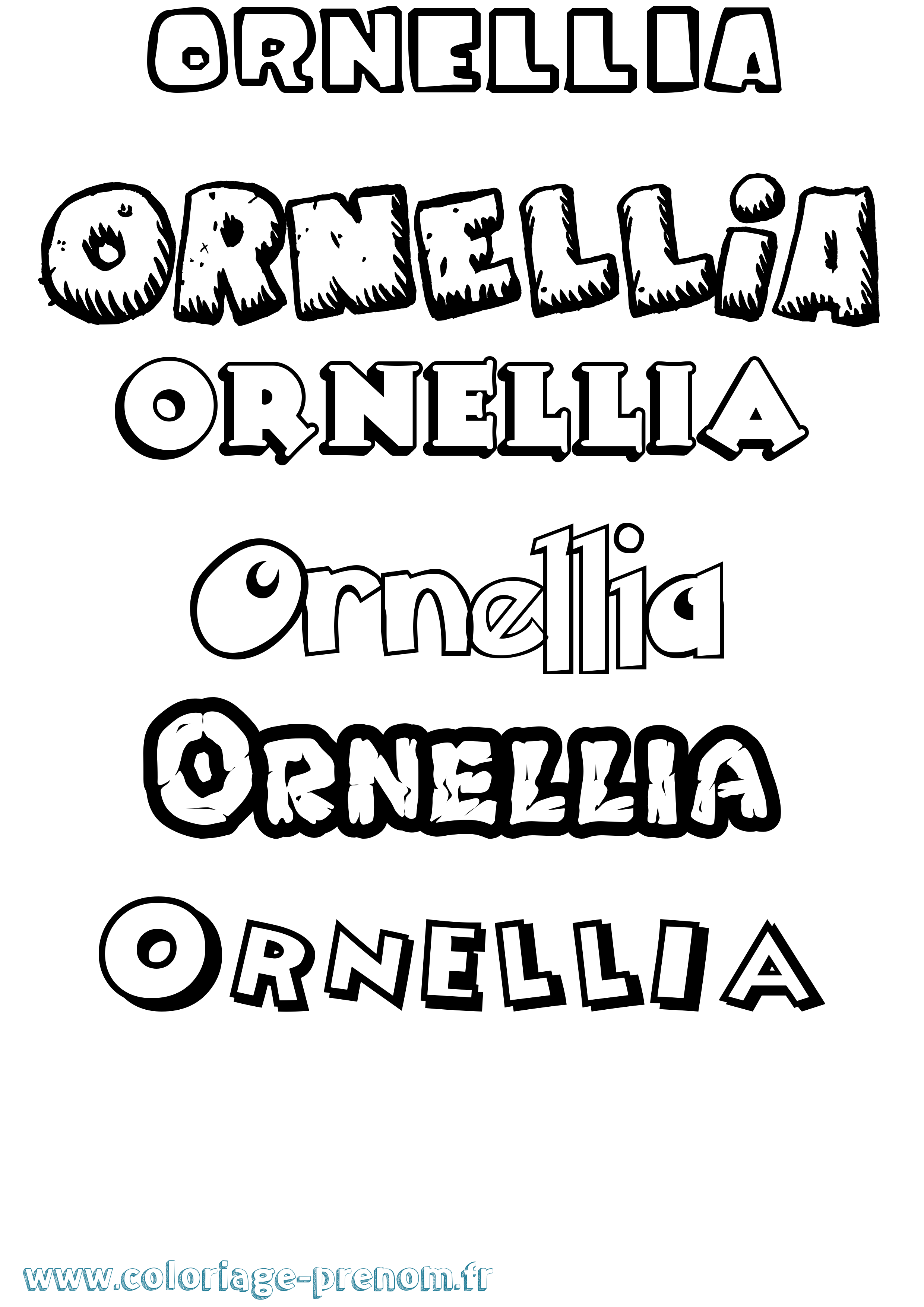 Coloriage Ornellia Dessin Animé Coloriage prénom Ornellia Dessin Animé