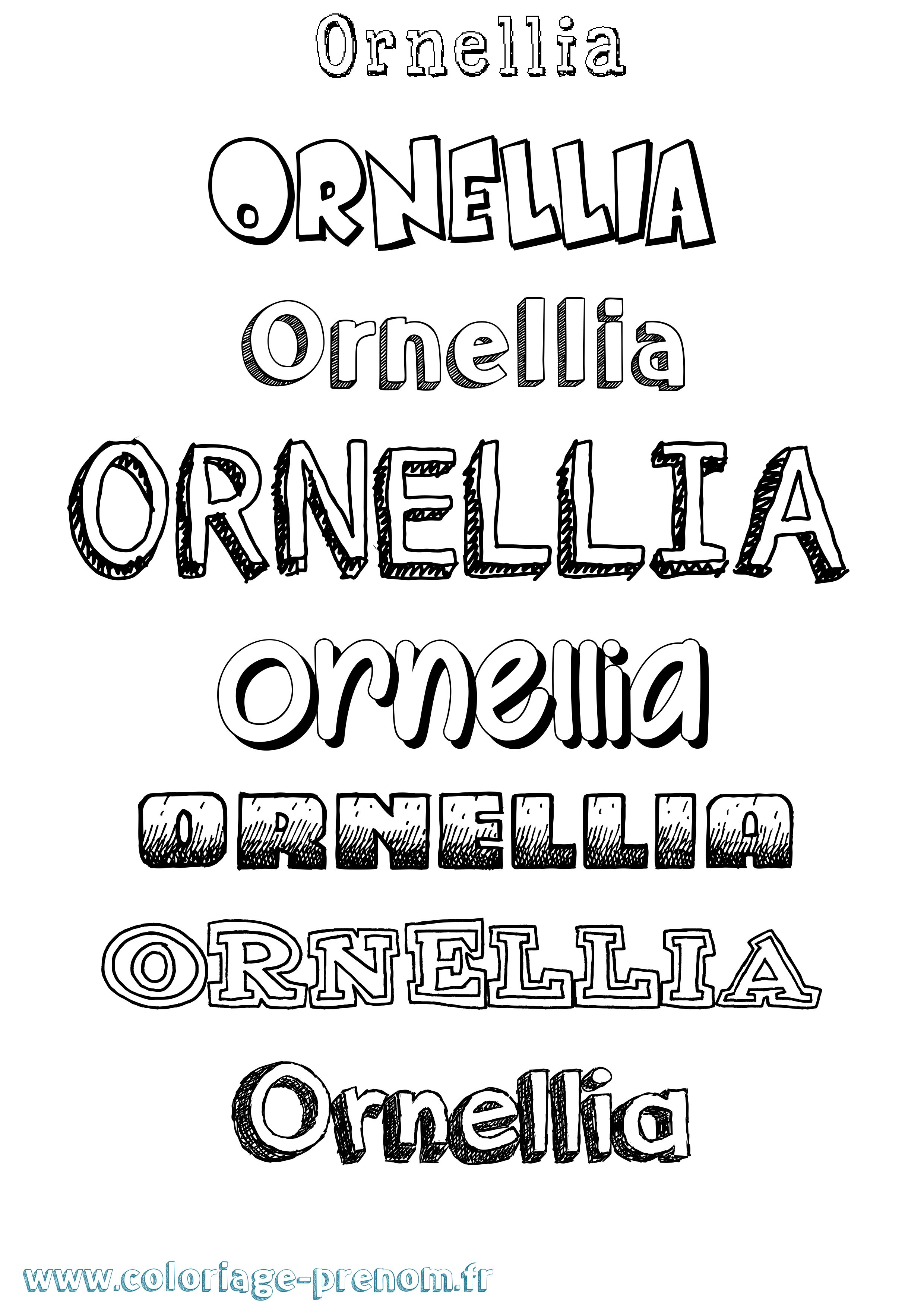Coloriage Ornellia Dessiné Coloriage prénom Ornellia Dessiné