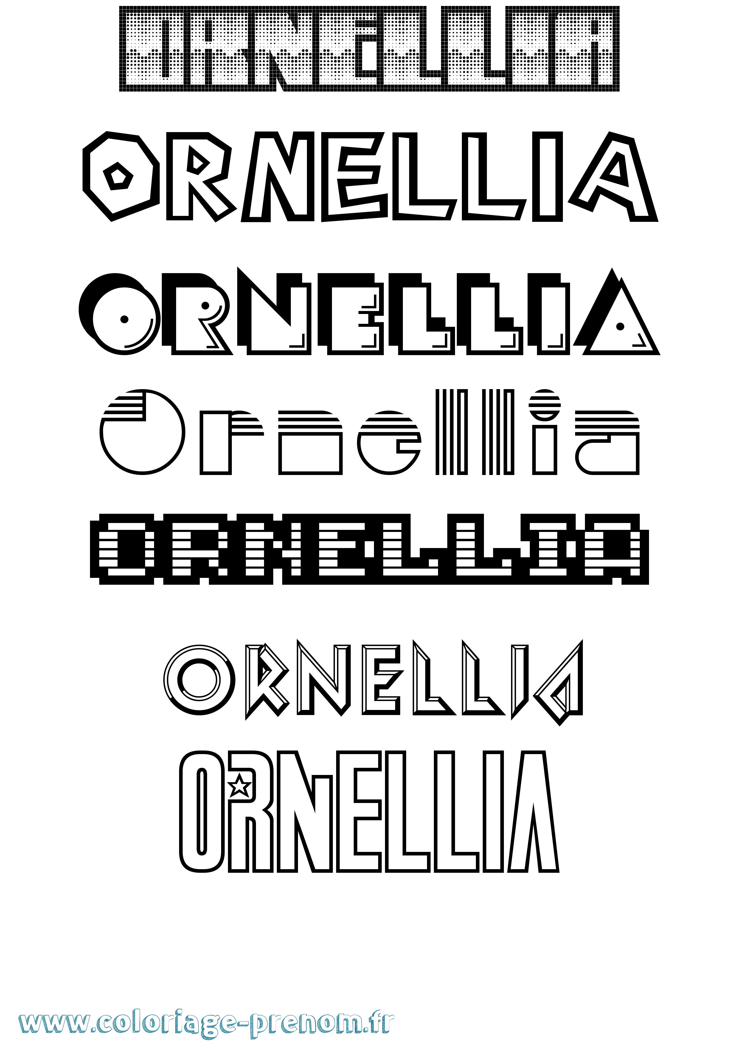 Coloriage Ornellia Jeux Vidéos Coloriage prénom Ornellia Jeux Vidéos