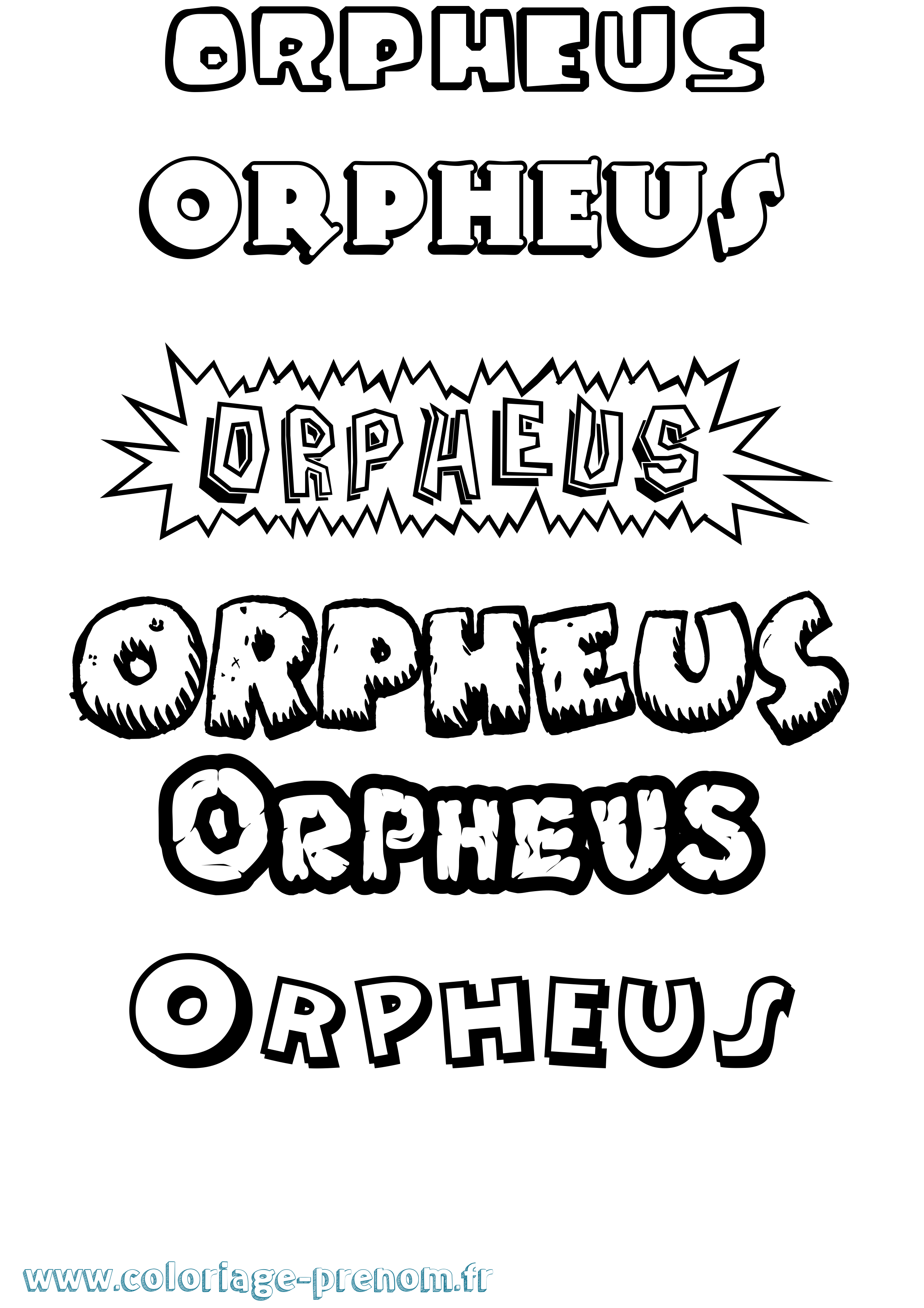 Coloriage Orpheus Dessin Animé Coloriage prénom Orpheus Dessin Animé