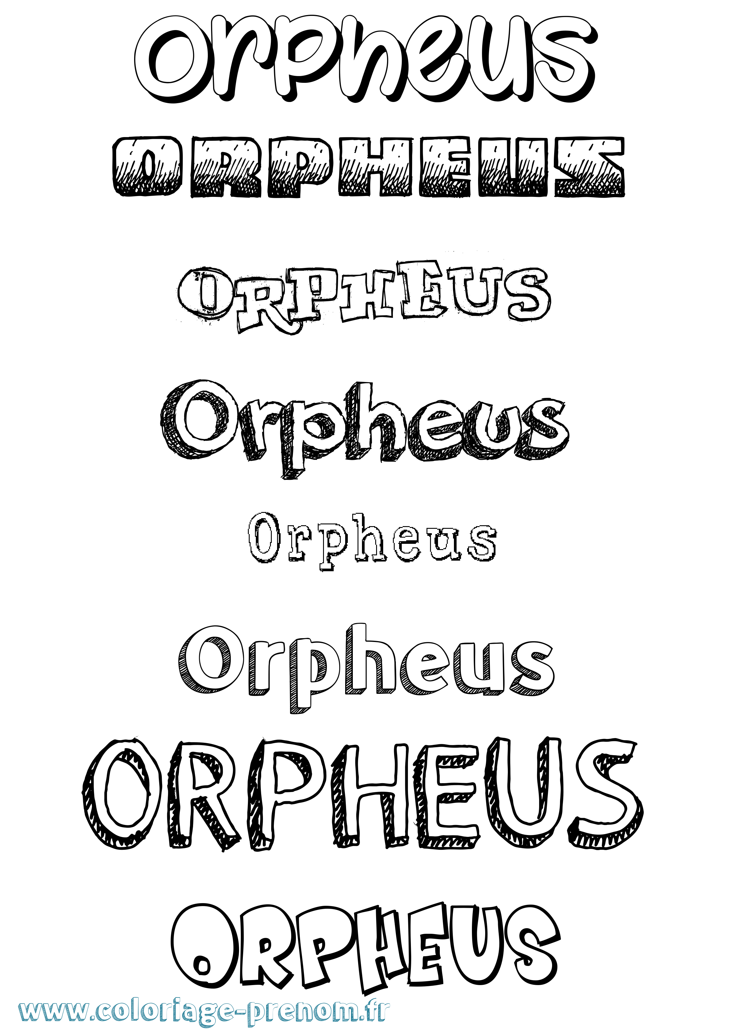 Coloriage Orpheus Dessiné Coloriage prénom Orpheus Dessiné