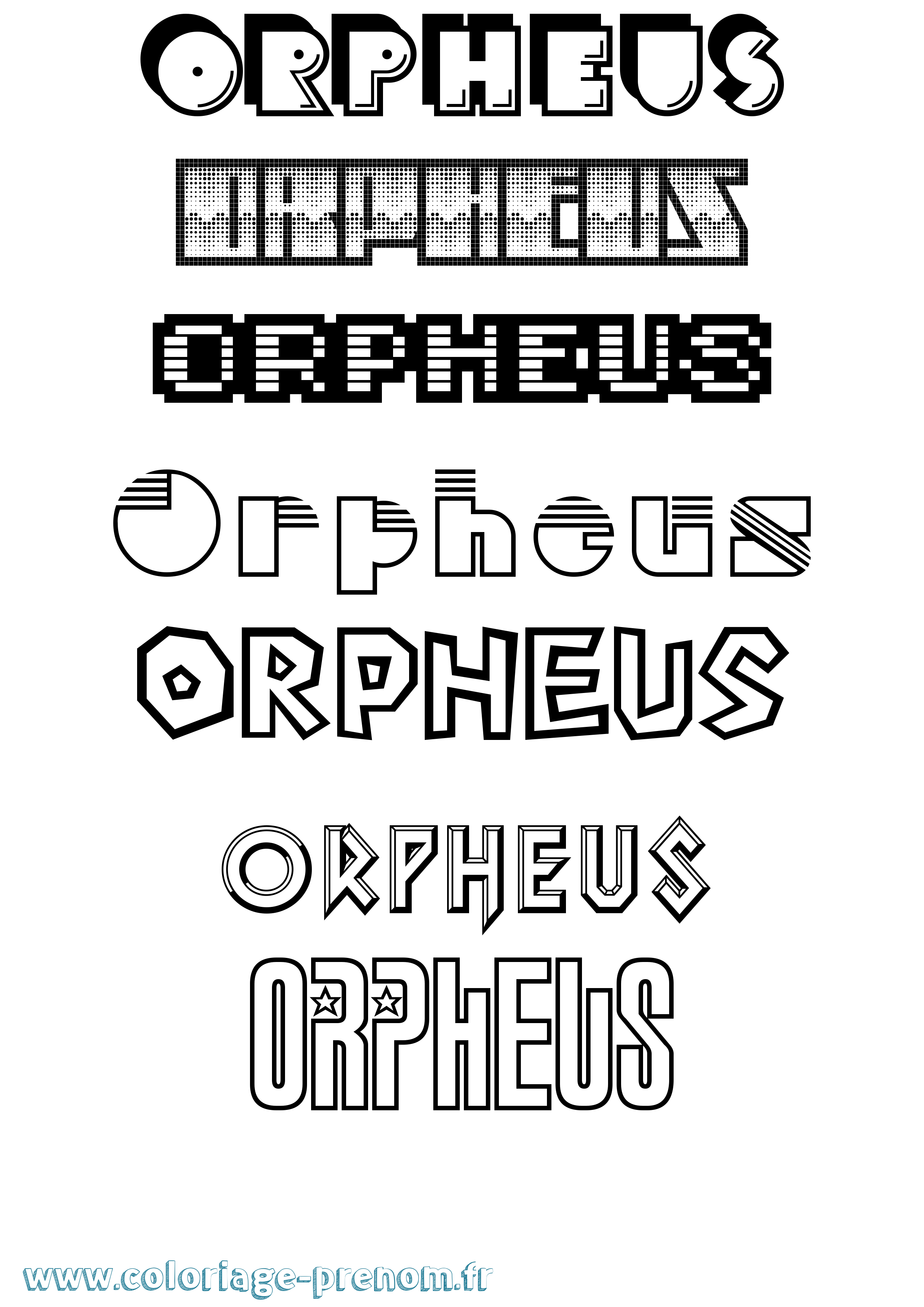 Coloriage Orpheus Jeux Vidéos Coloriage prénom Orpheus Jeux Vidéos