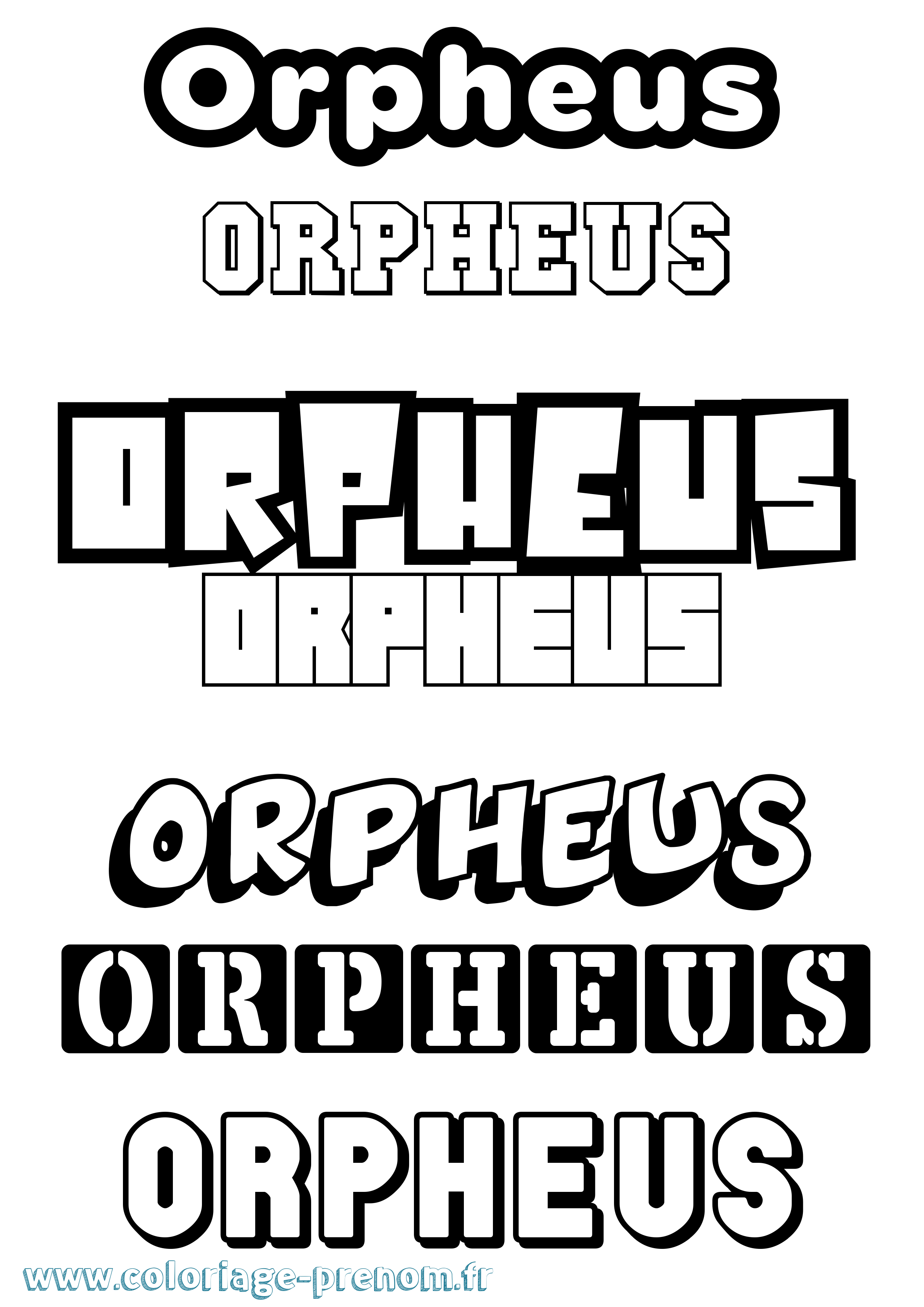 Coloriage Orpheus Simple Coloriage prénom Orpheus Simple