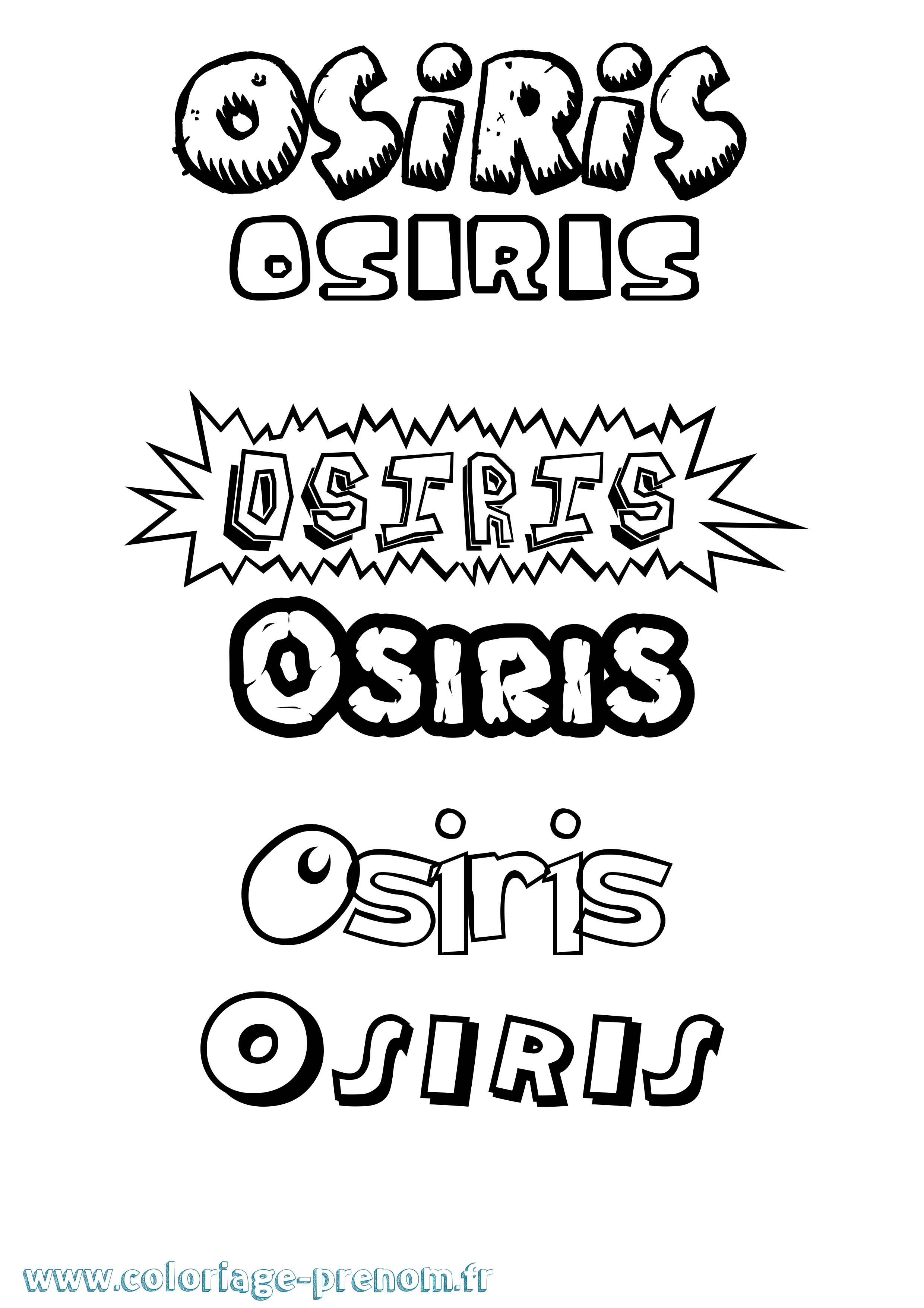 Coloriage prénom Osiris Dessin Animé