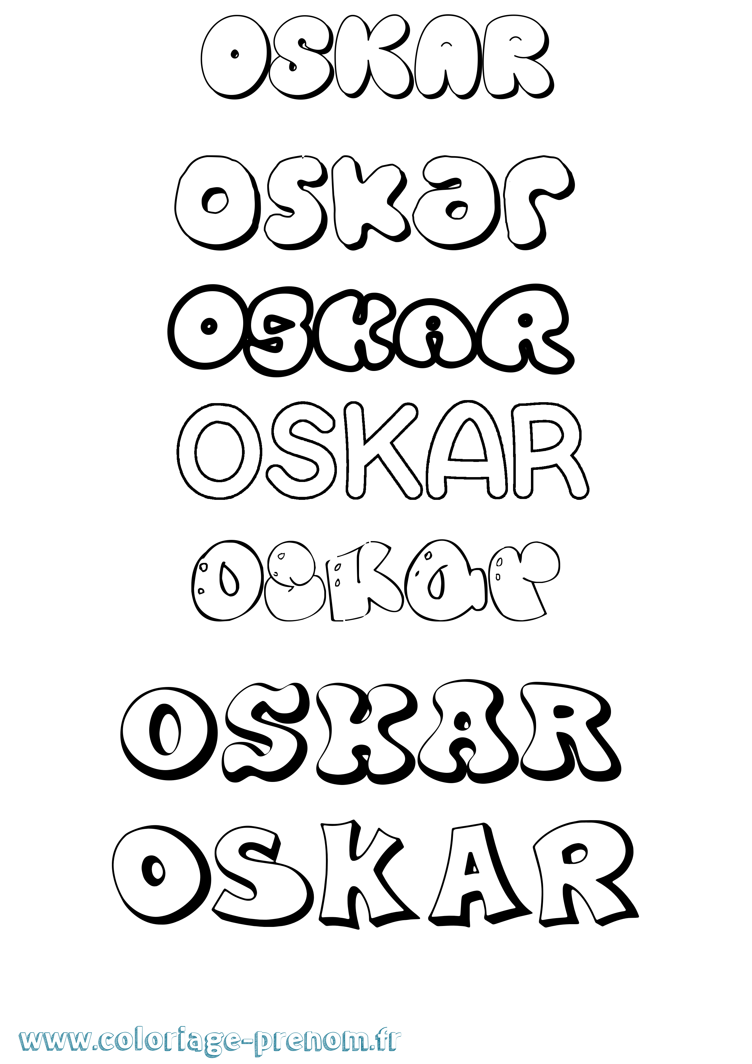 Coloriage Oskar Coloriage prénom Oskar