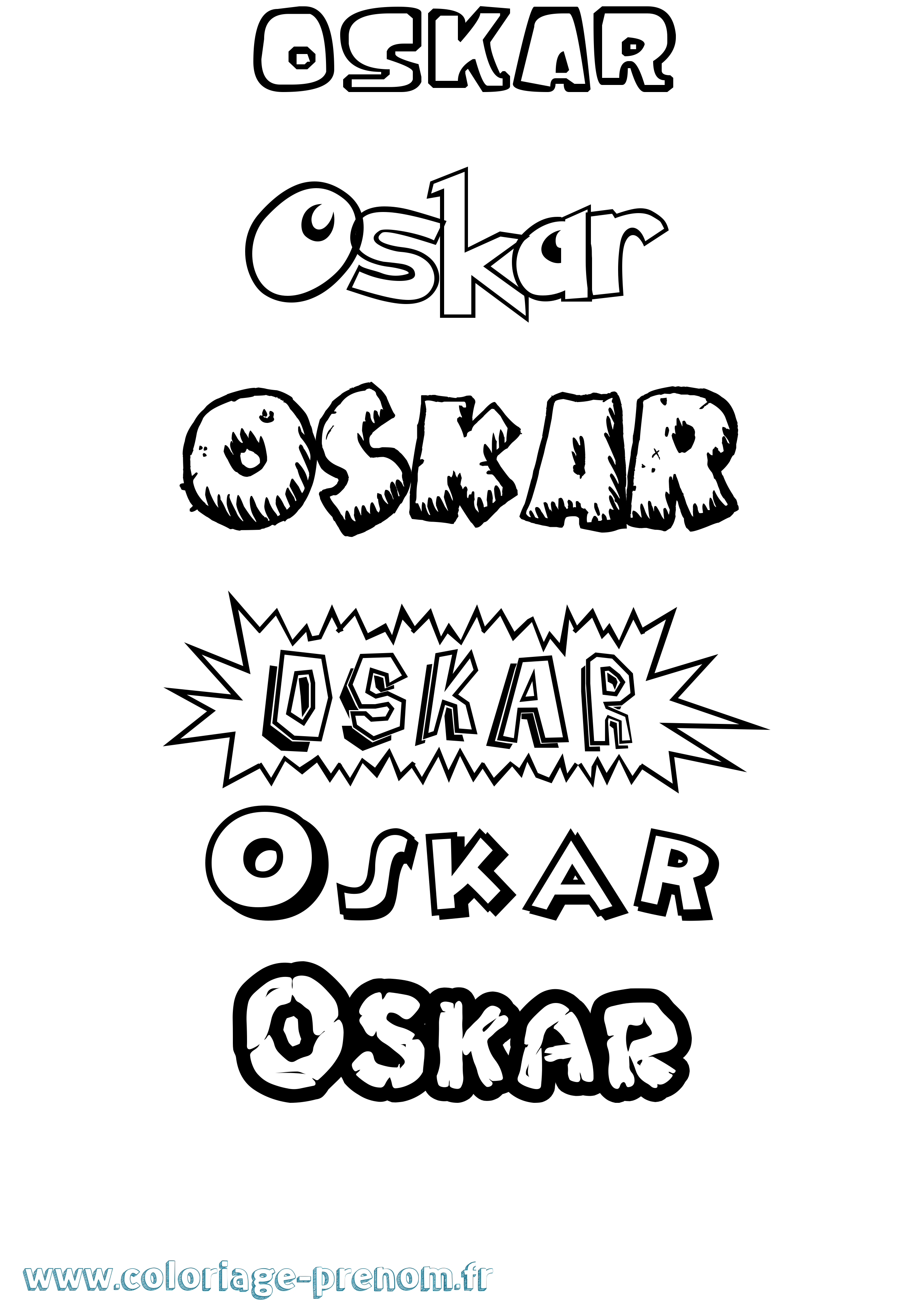 Coloriage Oskar Coloriage prénom Oskar