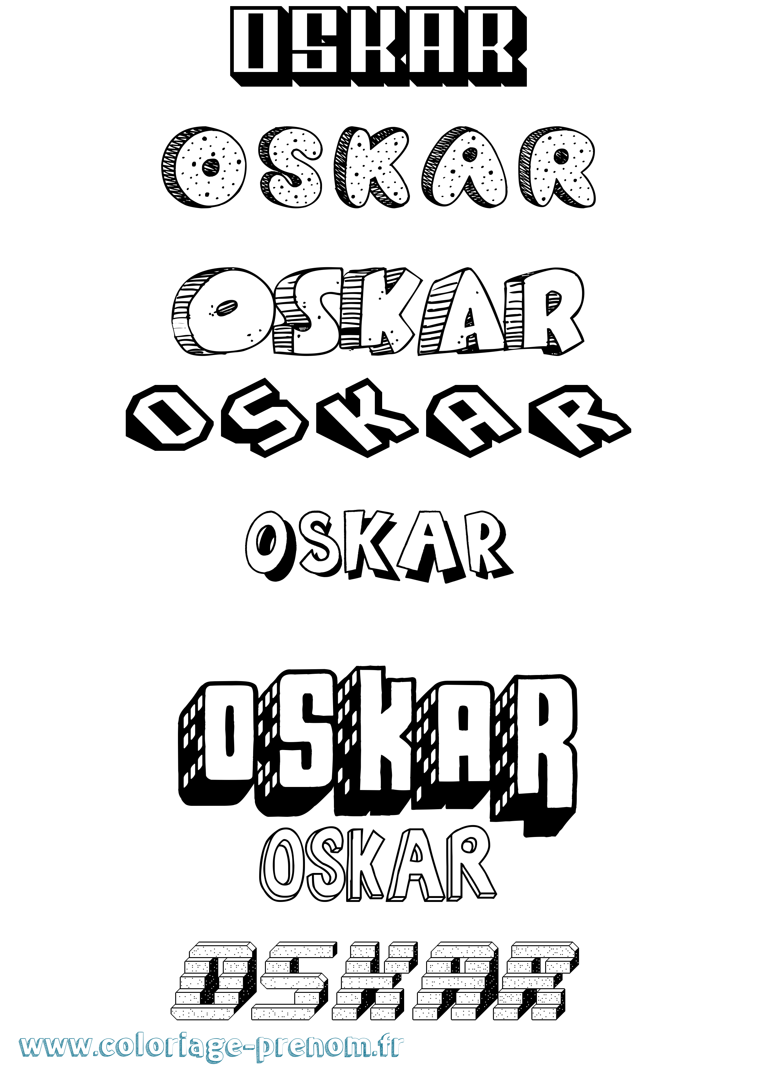 Coloriage Oskar Coloriage prénom Oskar