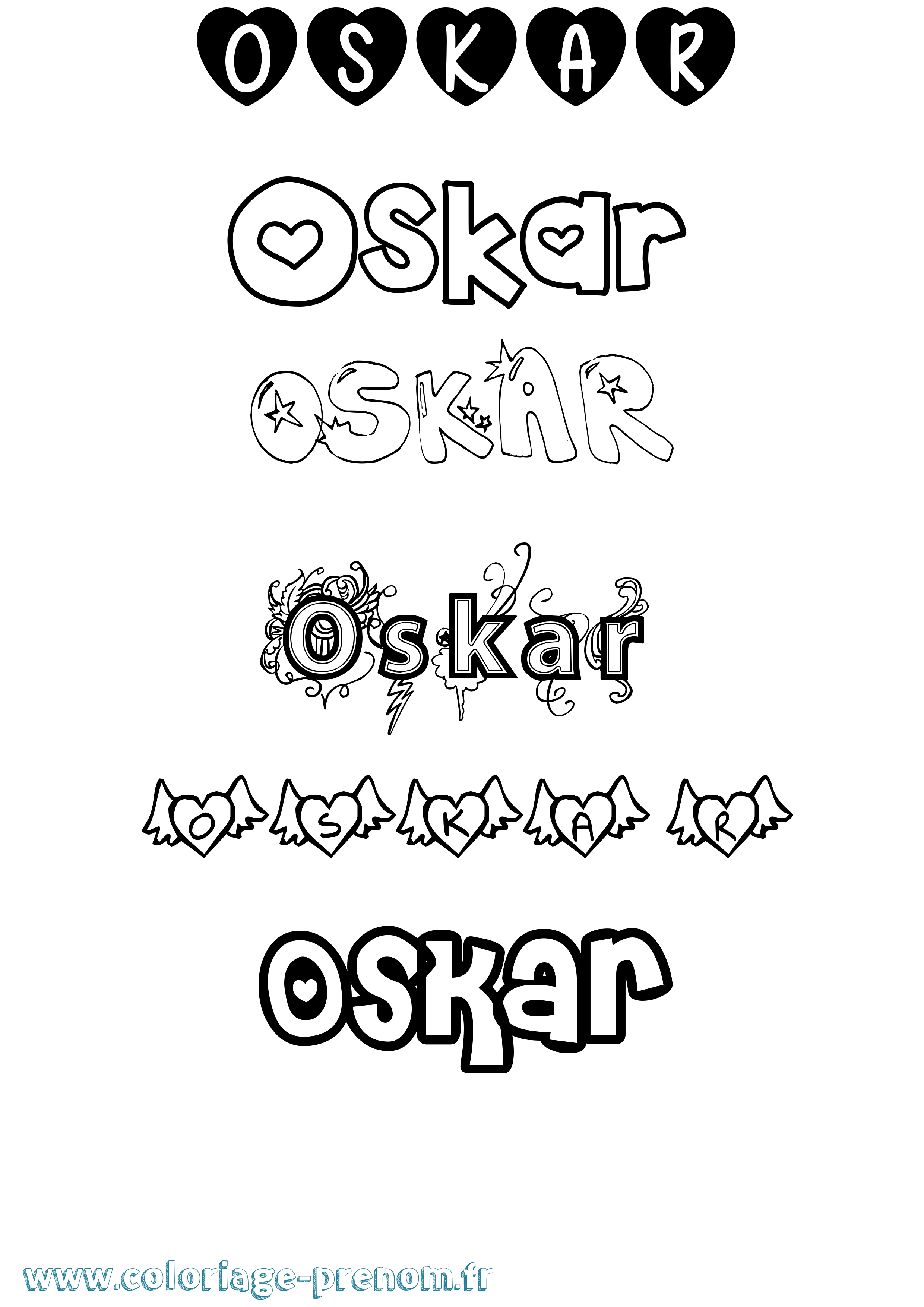 Coloriage Oskar Coloriage prénom Oskar
