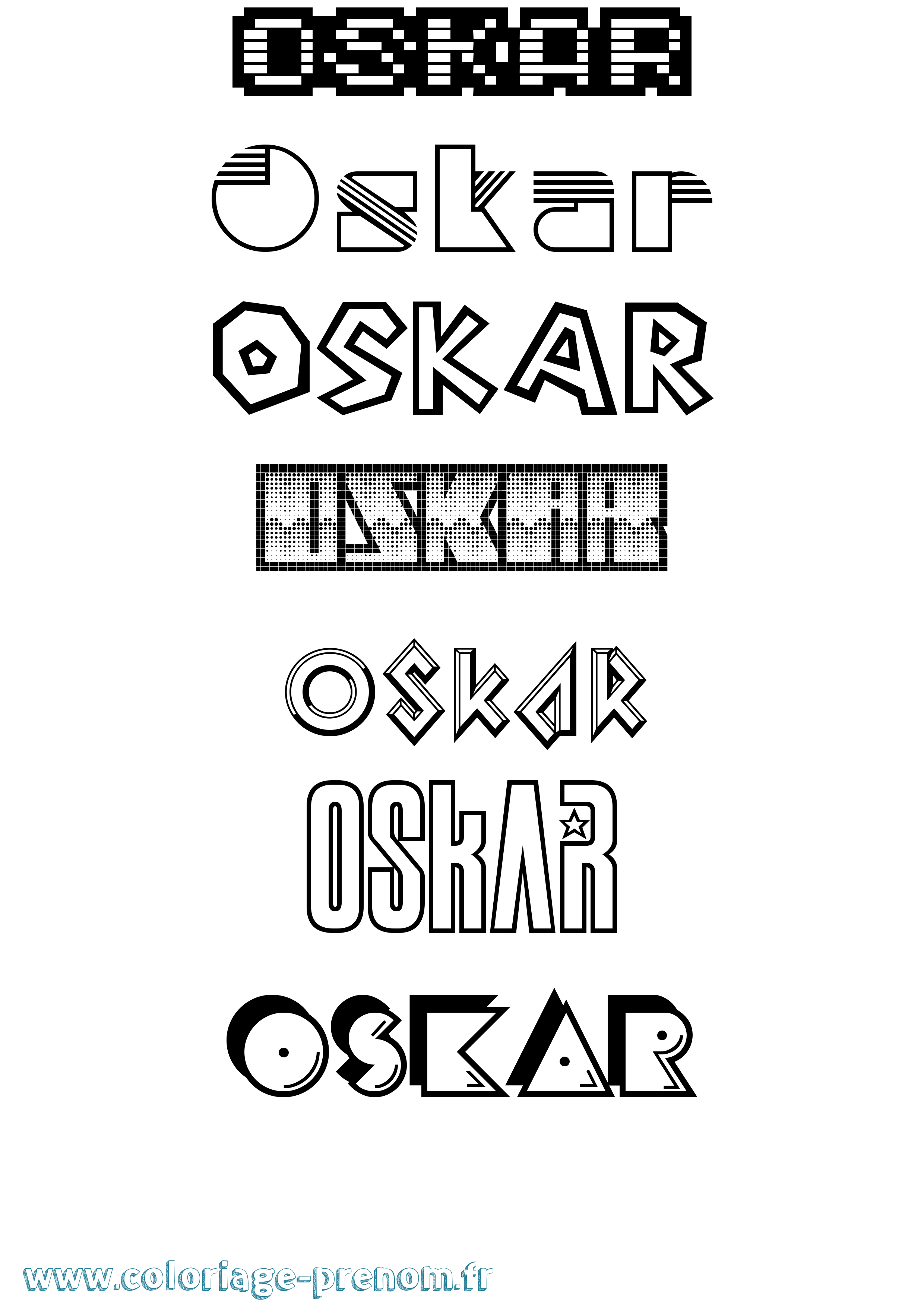 Coloriage Oskar Coloriage prénom Oskar