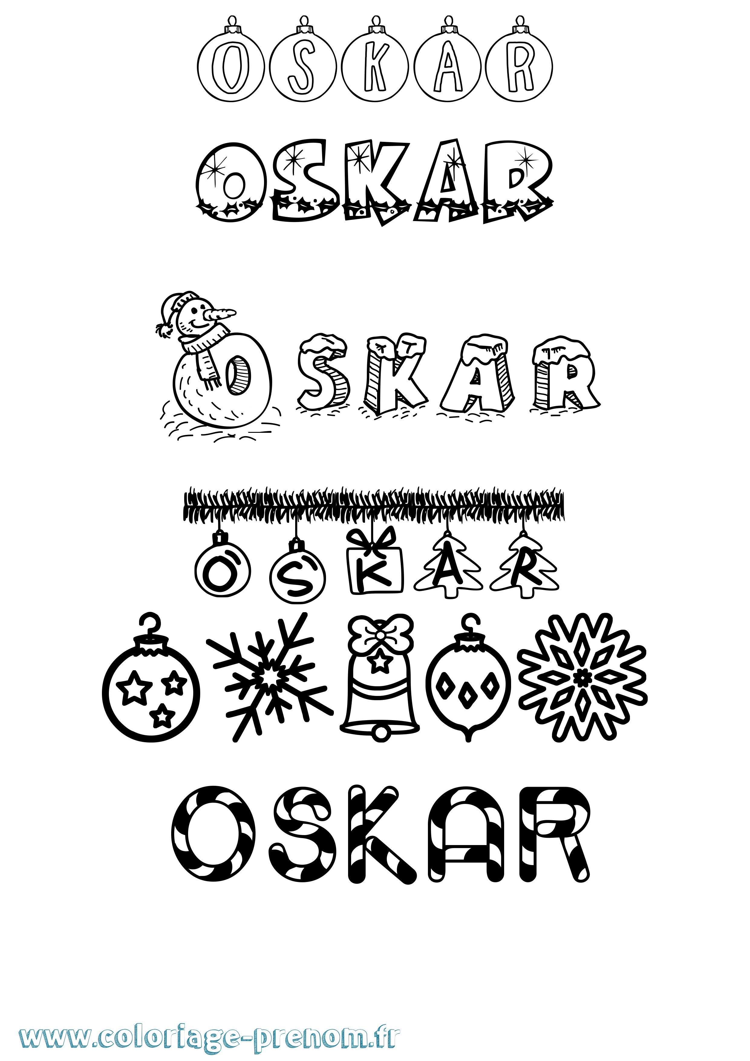 Coloriage Oskar Coloriage prénom Oskar