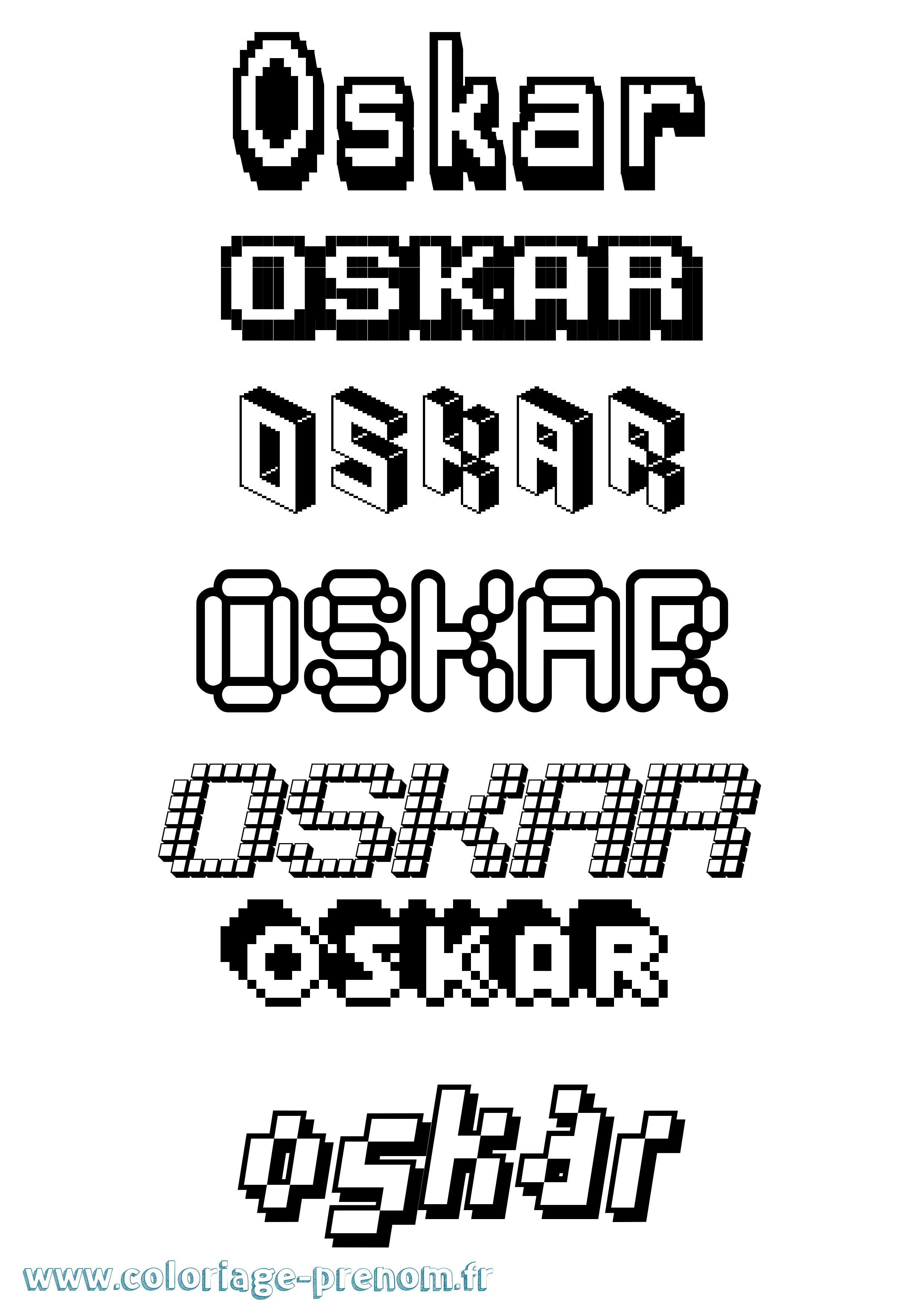 Coloriage Oskar Coloriage prénom Oskar
