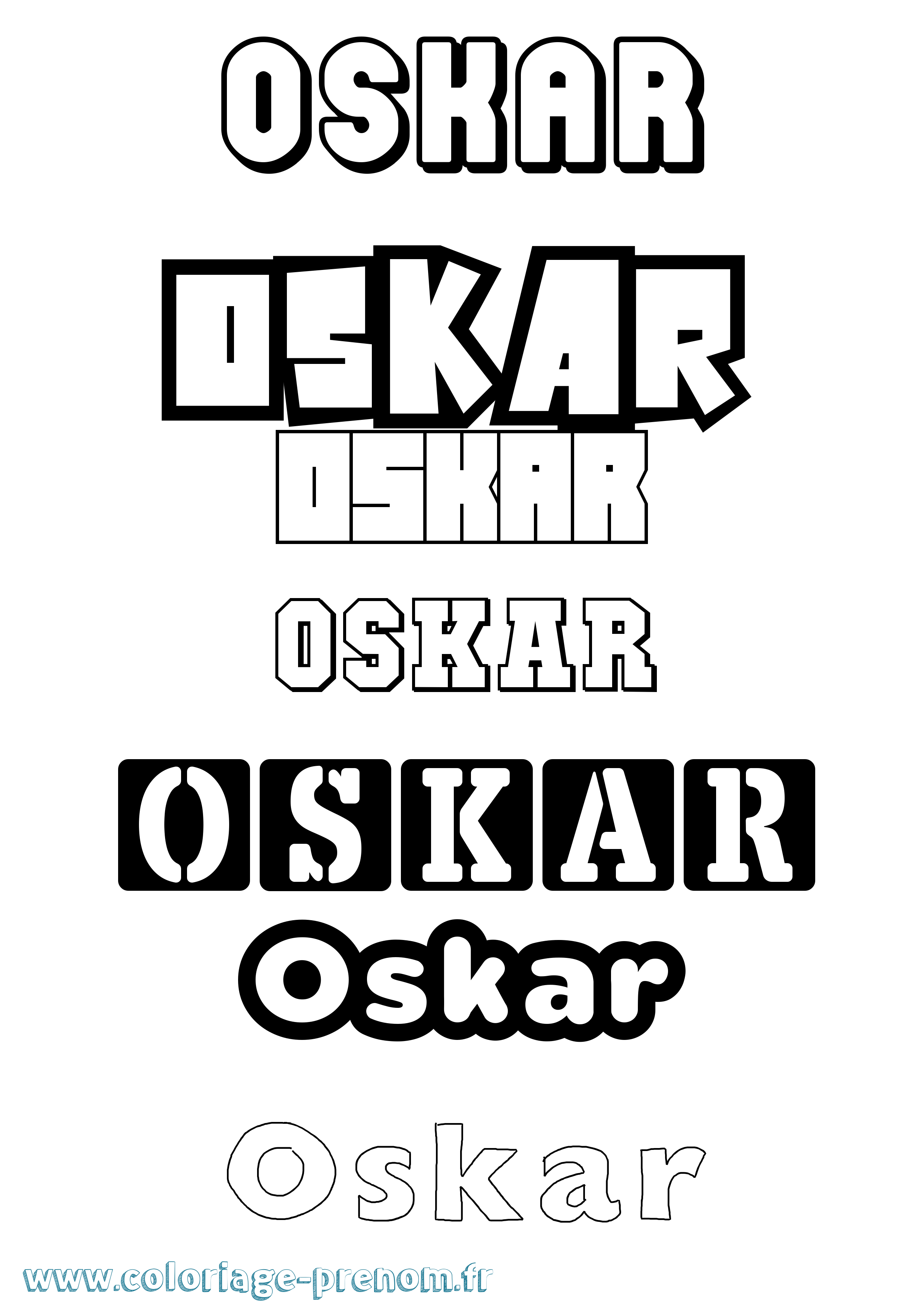 Coloriage Oskar Coloriage prénom Oskar