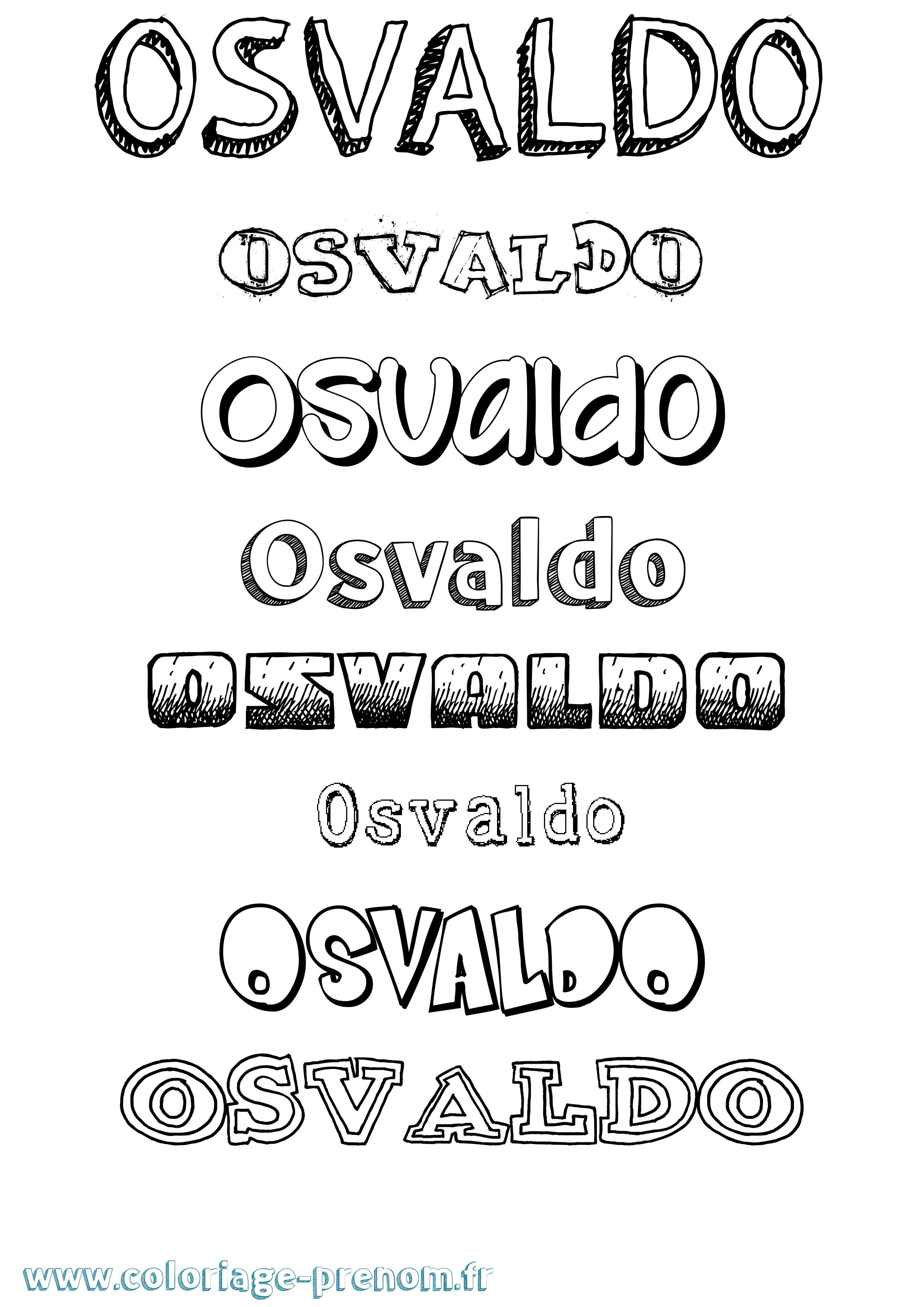 Coloriage prénom Osvaldo Dessiné