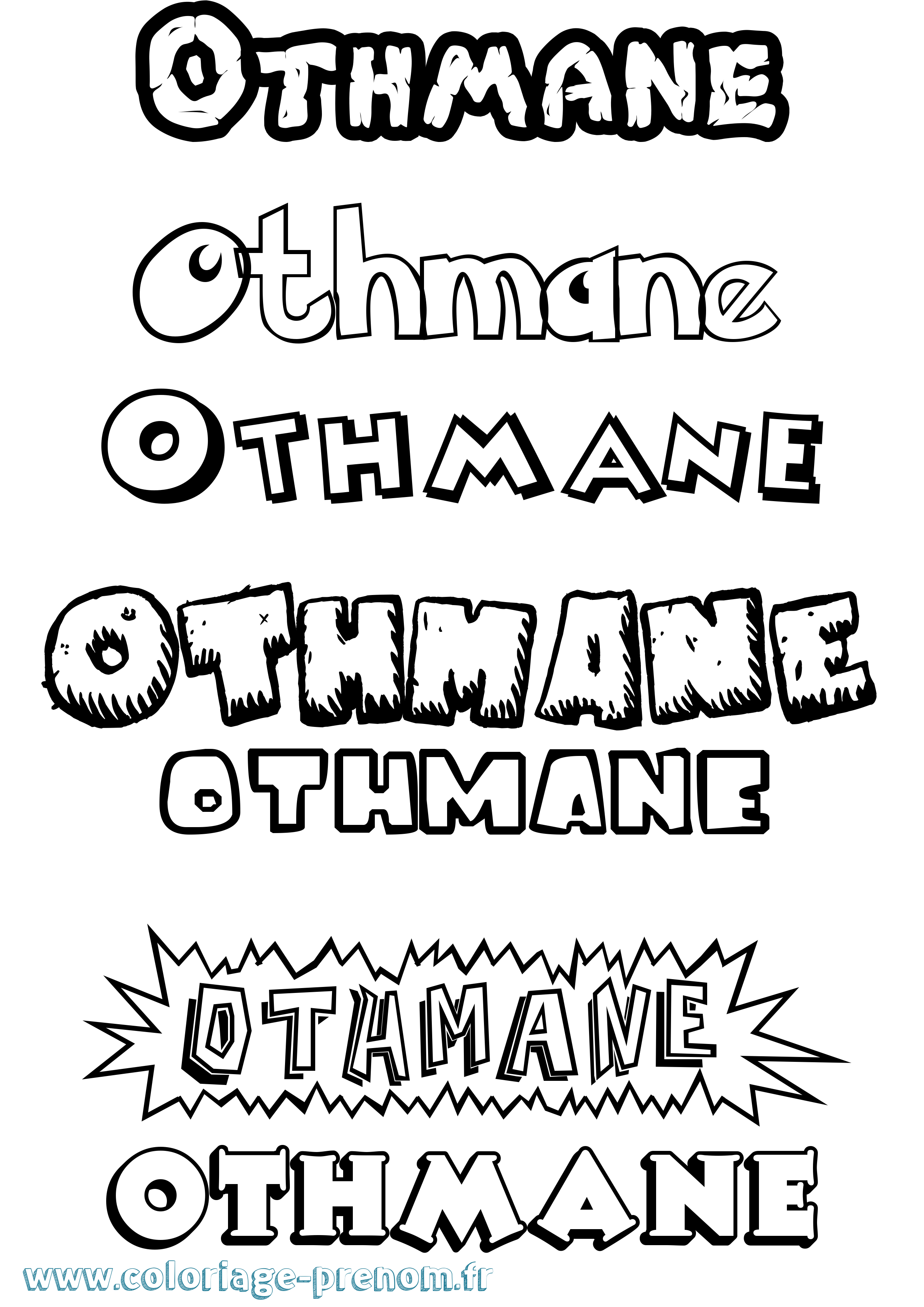 Coloriage prénom Othmane