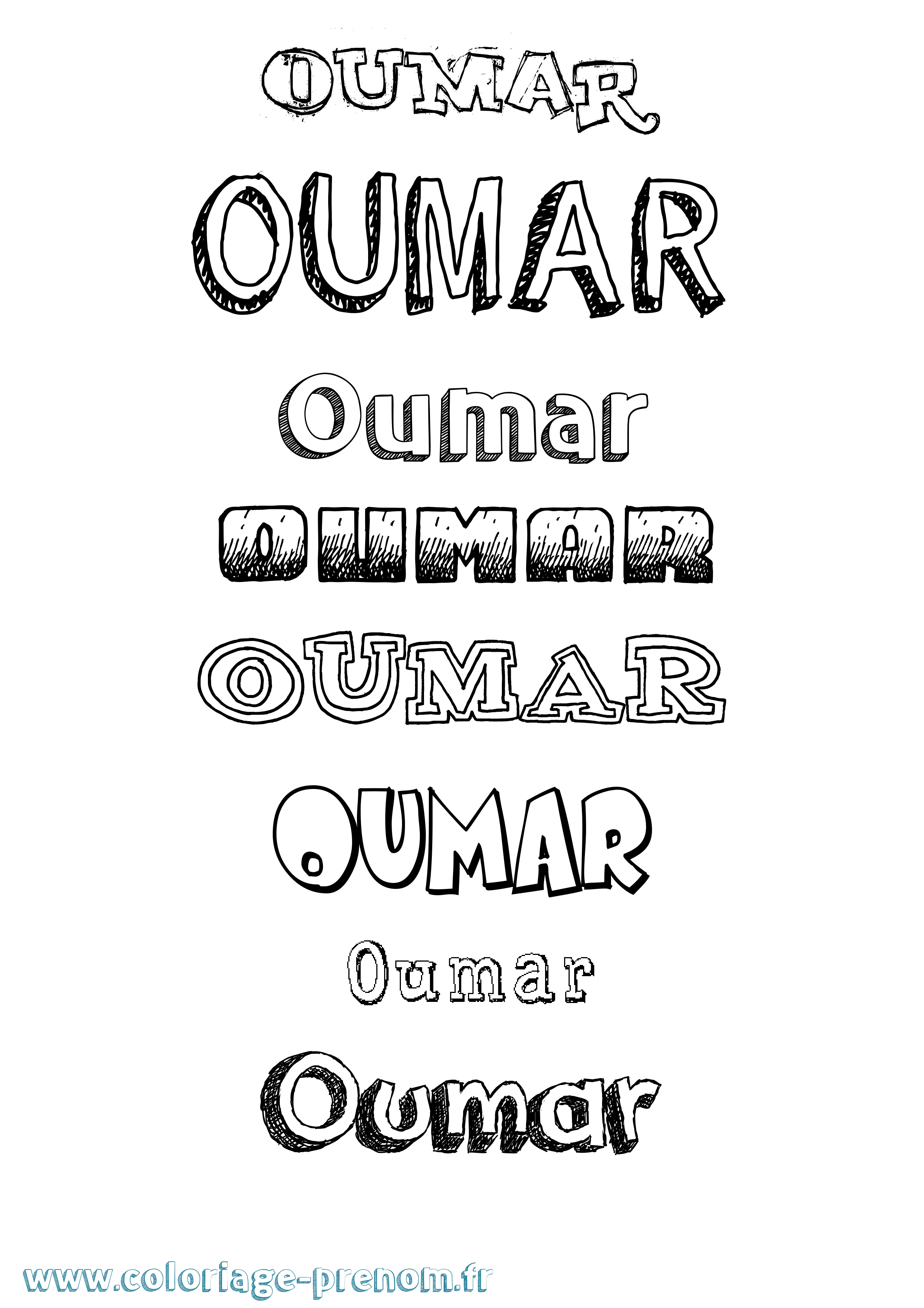Coloriage prénom Oumar