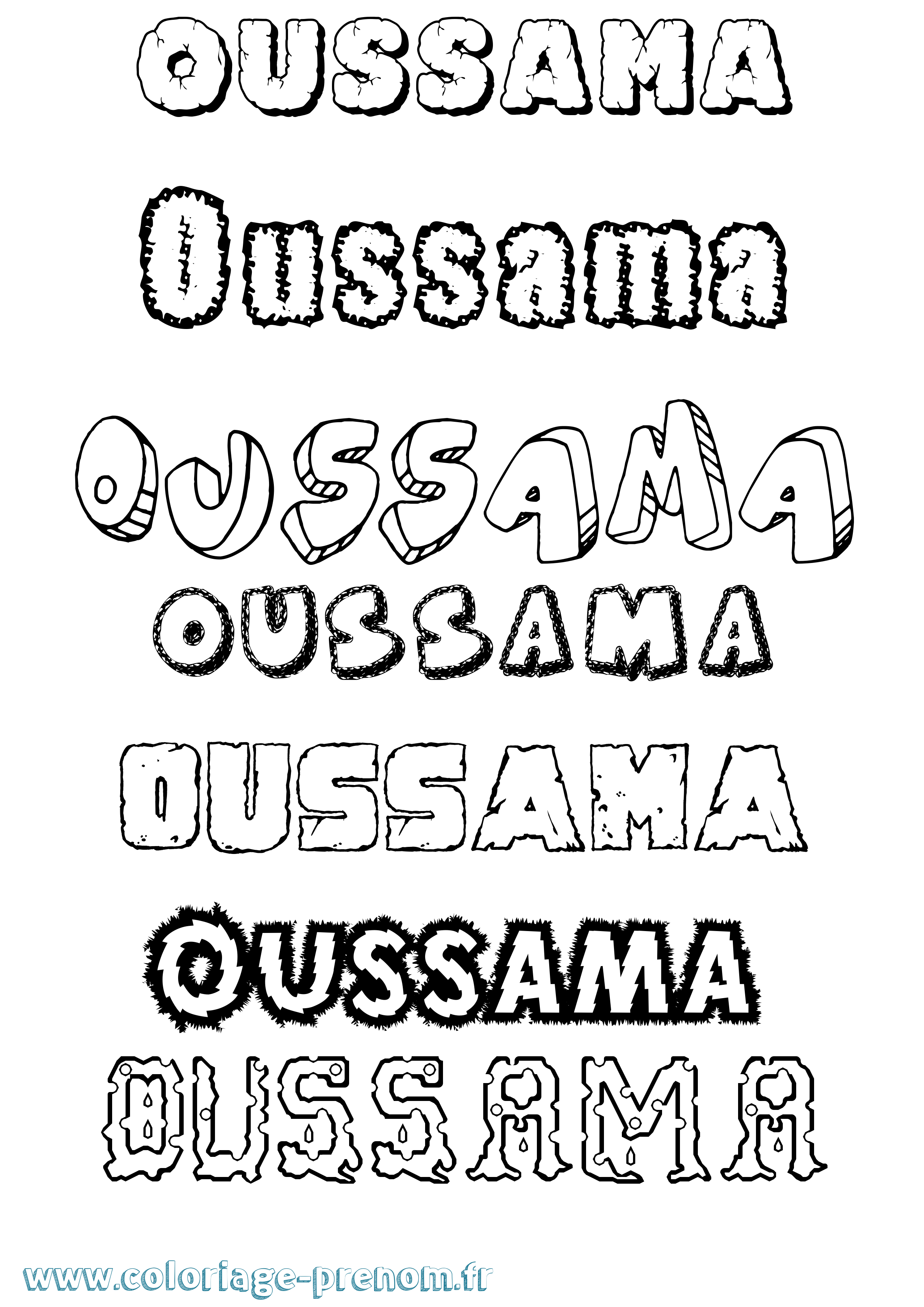 Coloriage Oussama Coloriage prénom Oussama