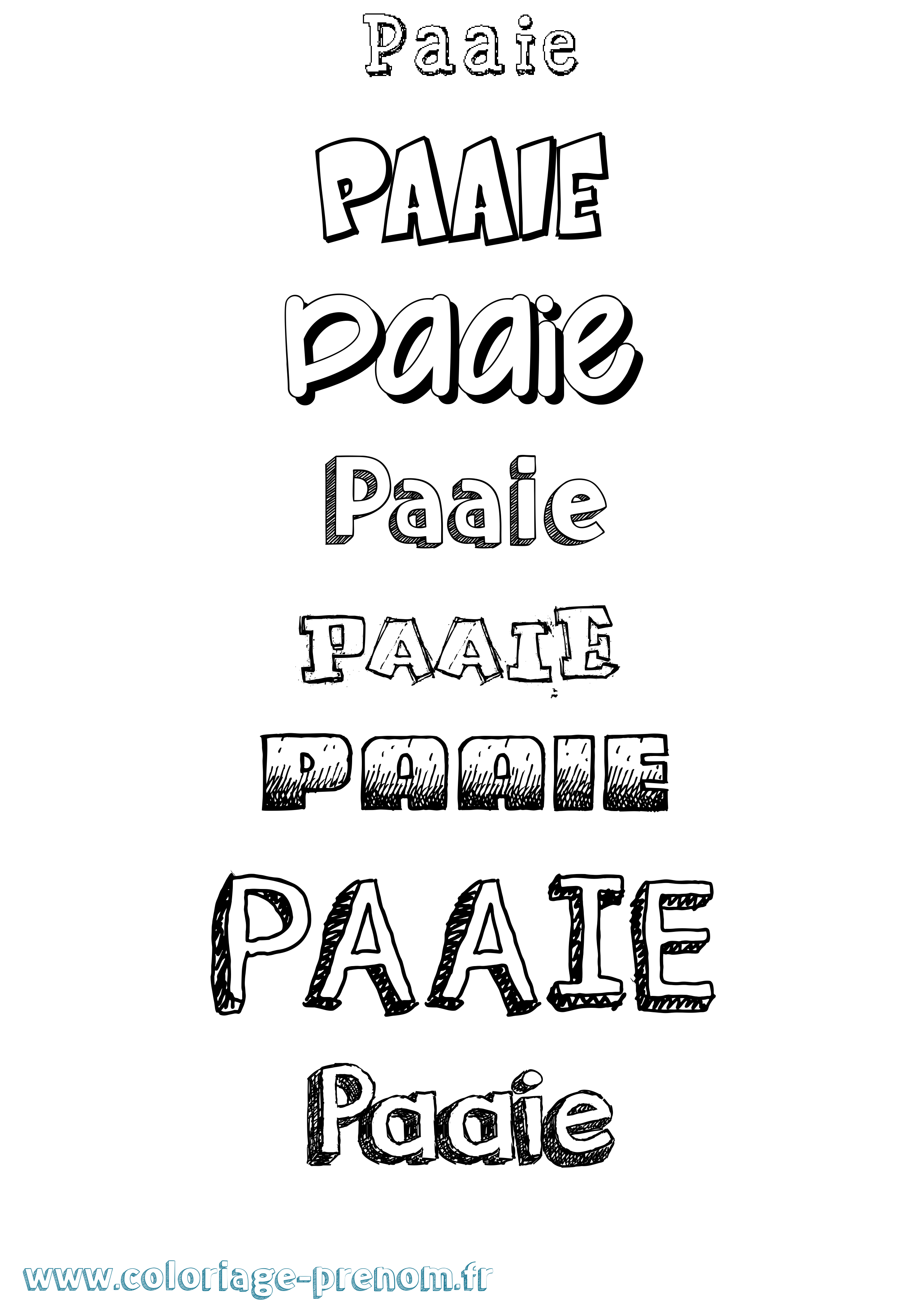 Coloriage Paaie Dessiné Coloriage prénom Paaie Dessiné
