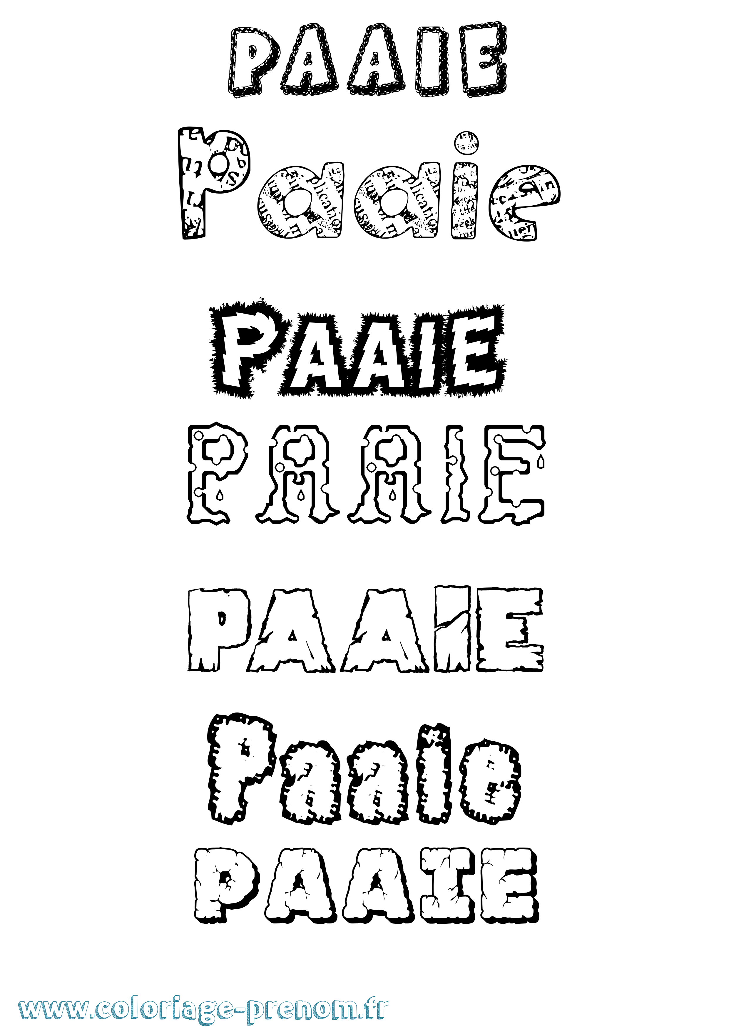 Coloriage Paaie Destructuré Coloriage prénom Paaie Destructuré