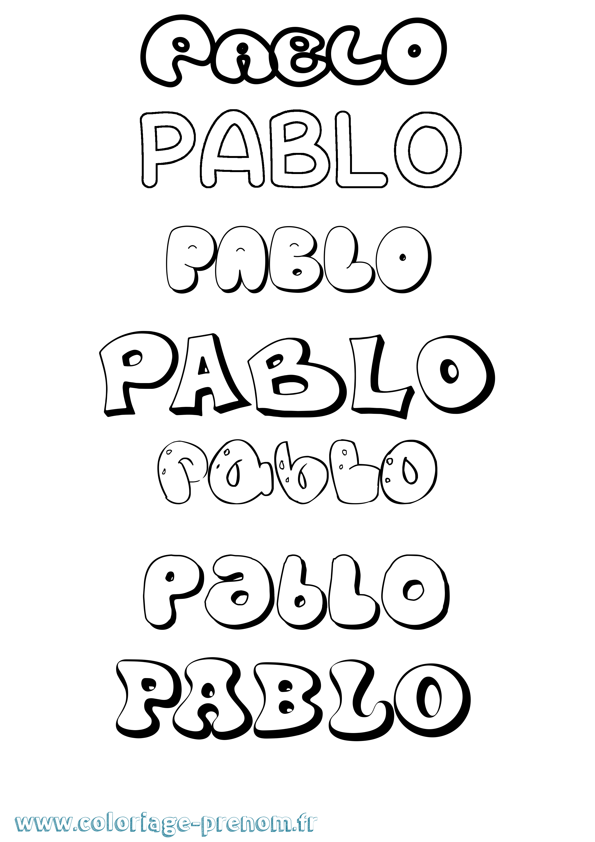 Coloriage Pablo Coloriage prénom Pablo