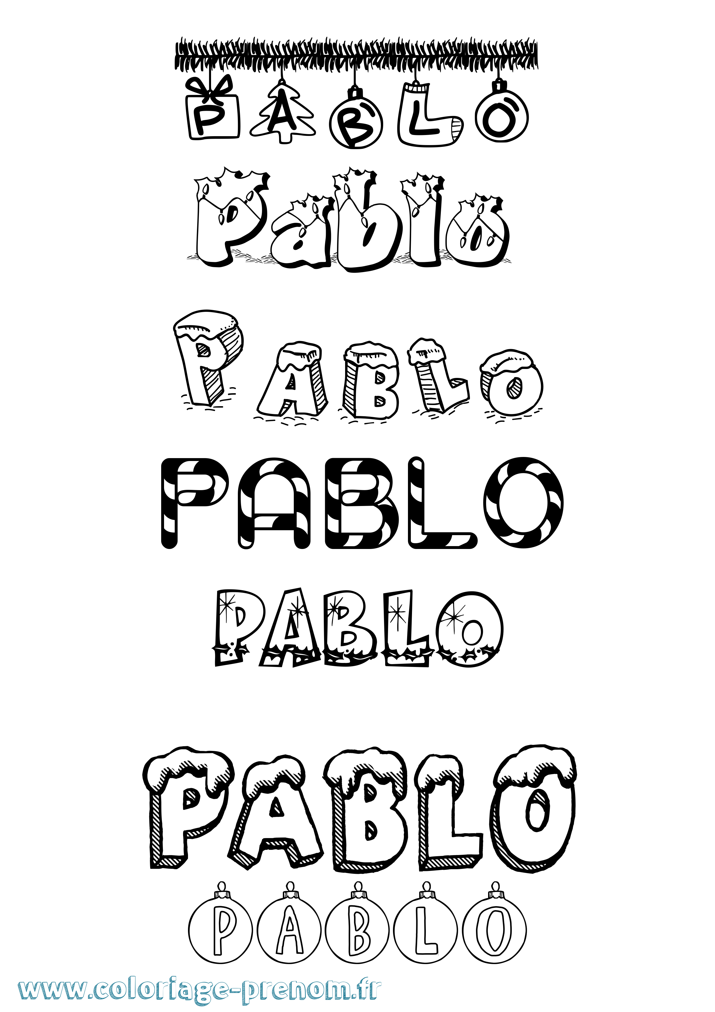 Coloriage Pablo Coloriage prénom Pablo