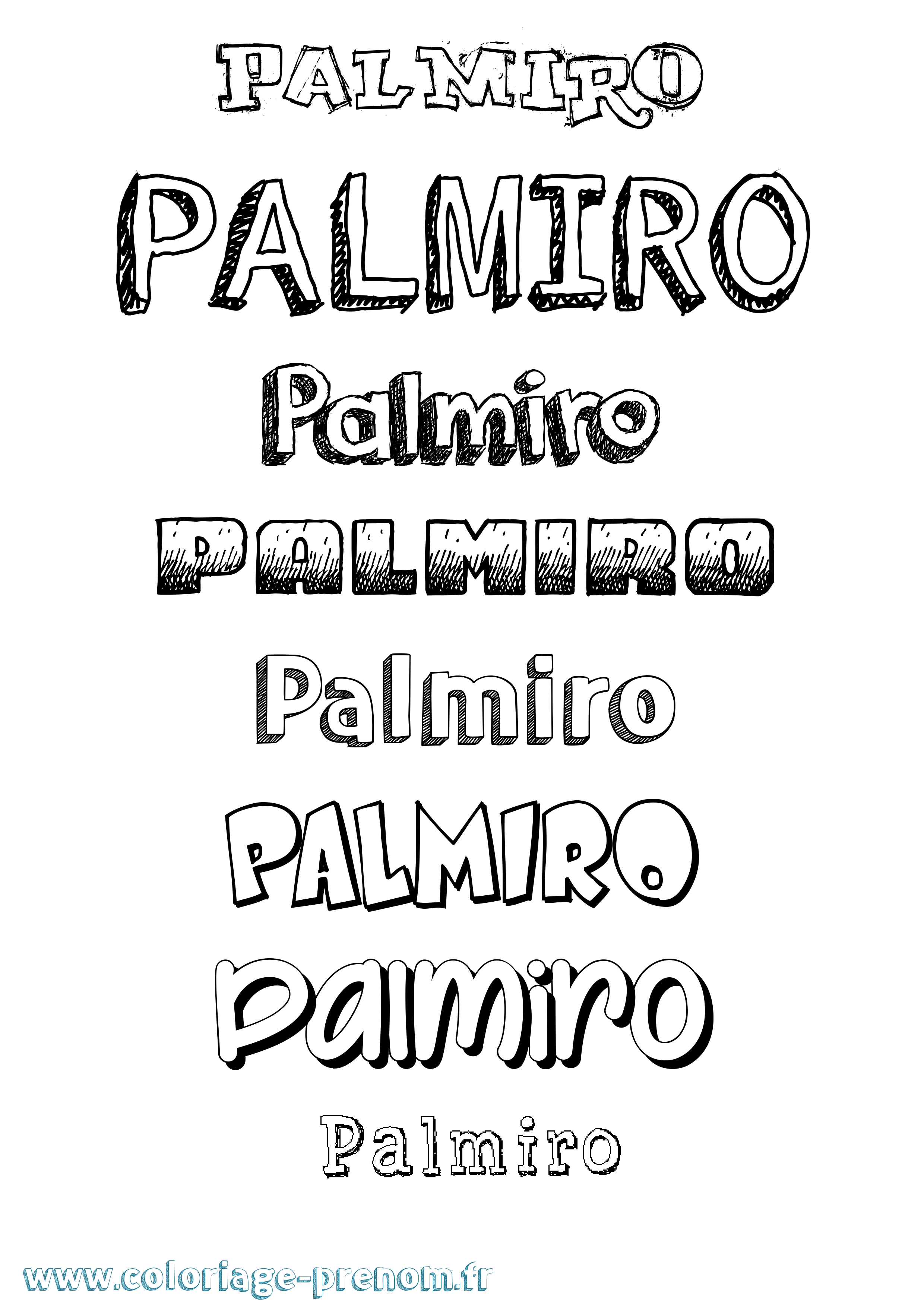 Coloriage prénom Palmiro Dessiné
