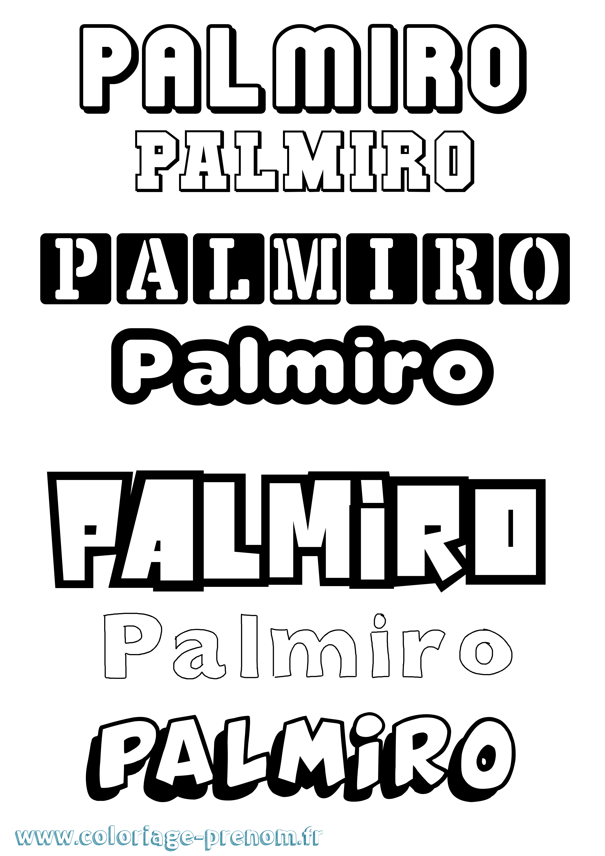 Coloriage prénom Palmiro Simple