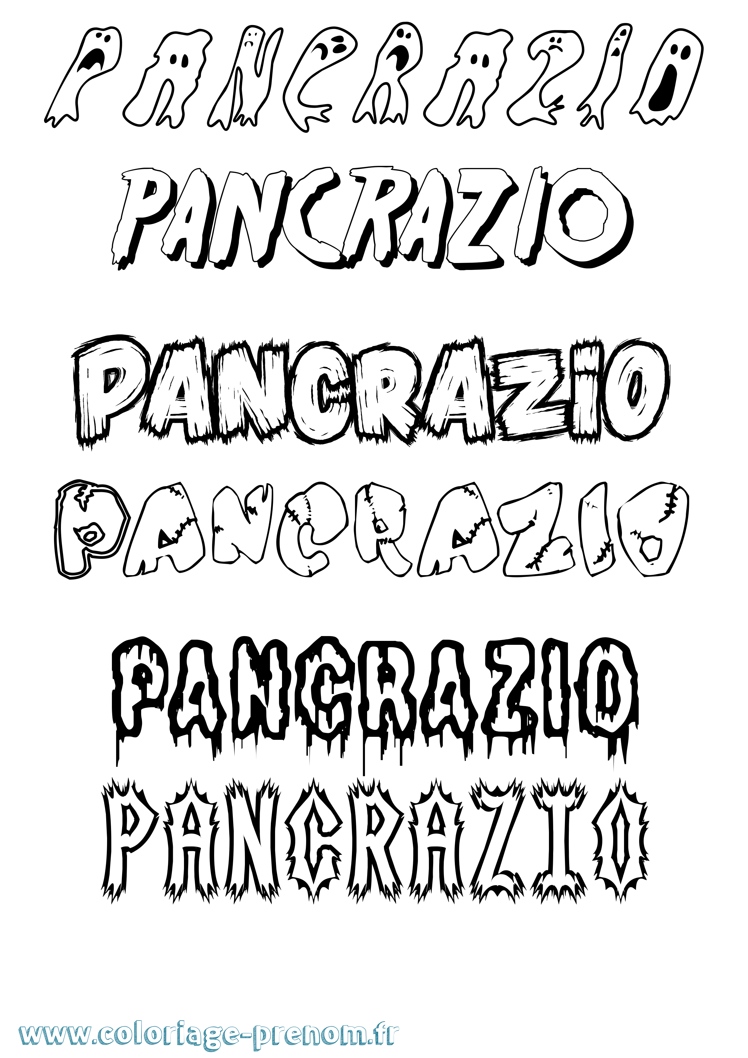 Coloriage prénom Pancrazio Frisson