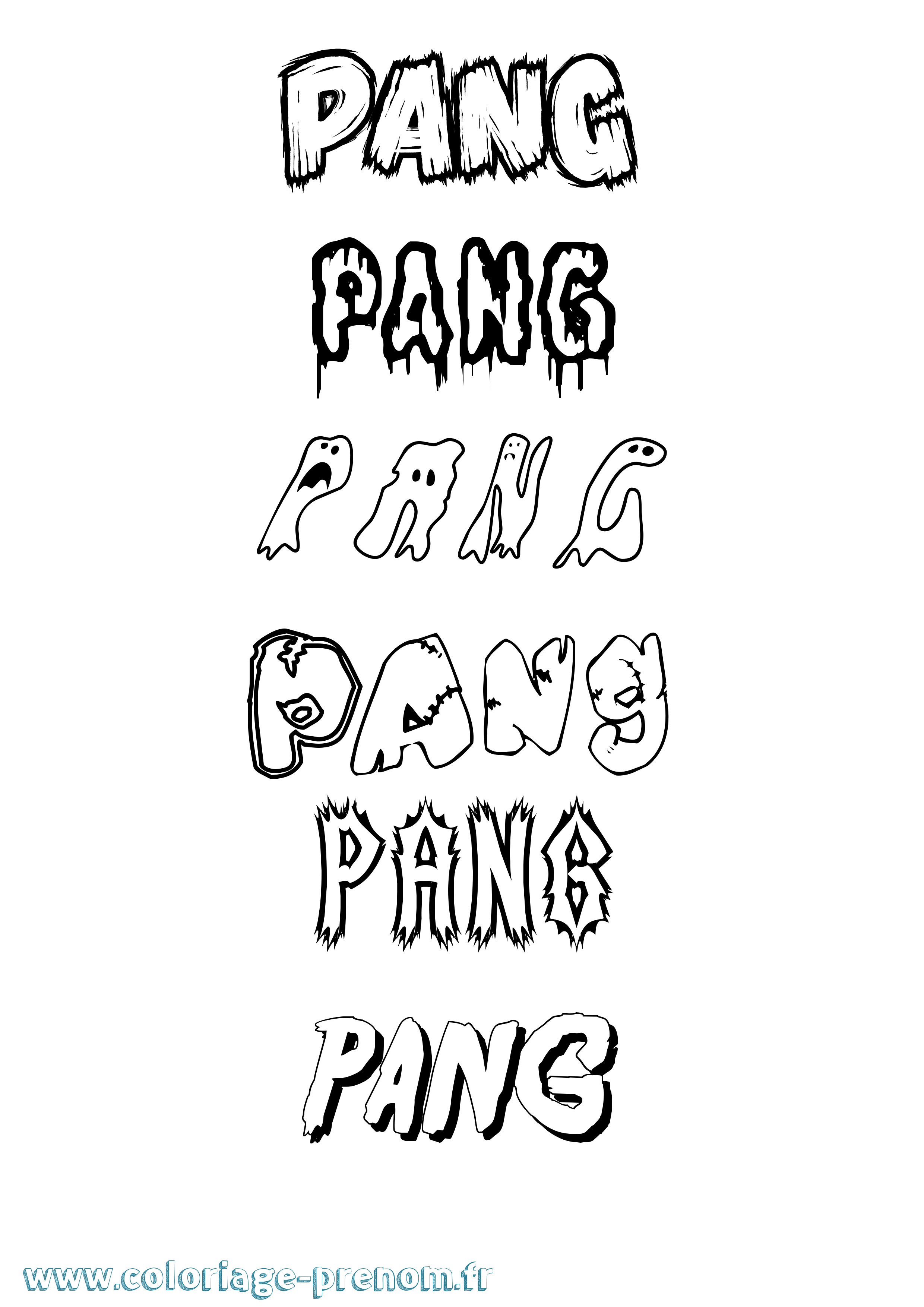 Coloriage Pang Frisson Coloriage prénom Pang Frisson
