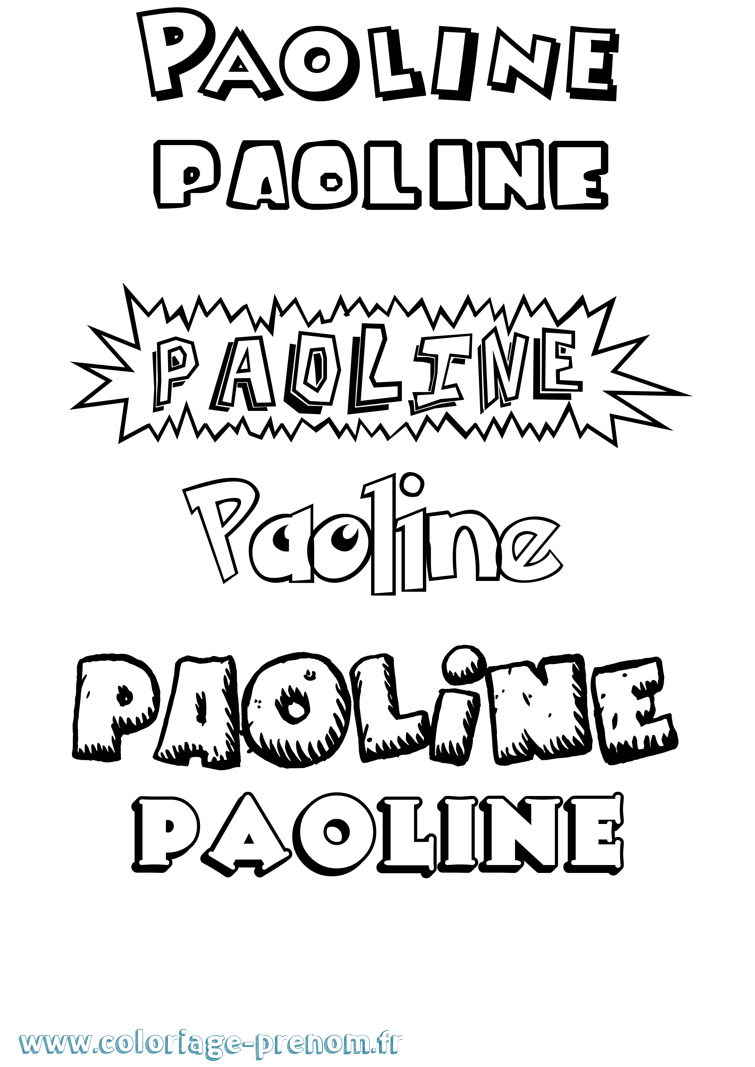 Coloriage prénom Paoline Dessin Animé