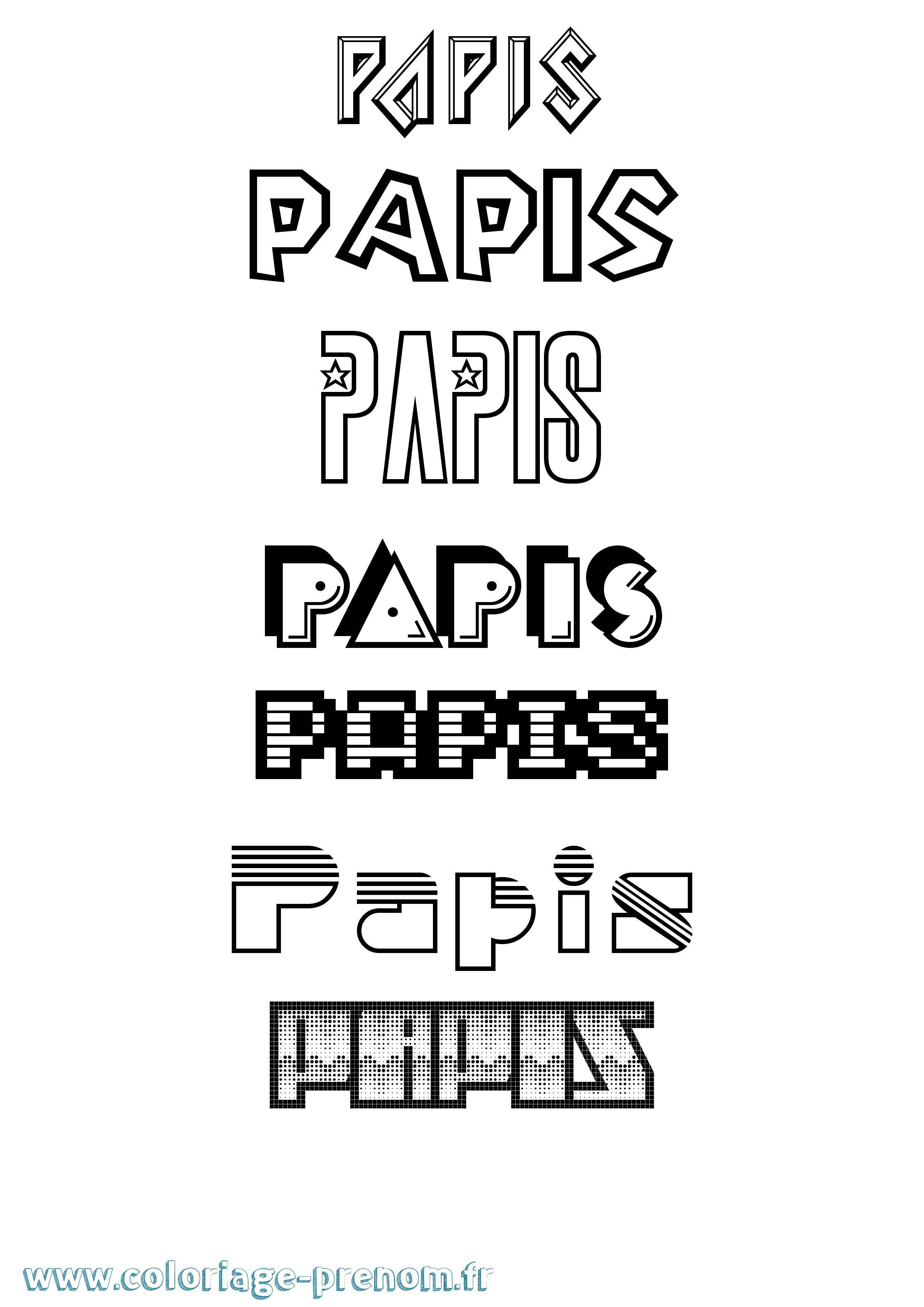 Coloriage Papis Jeux Vidéos Coloriage prénom Papis Jeux Vidéos