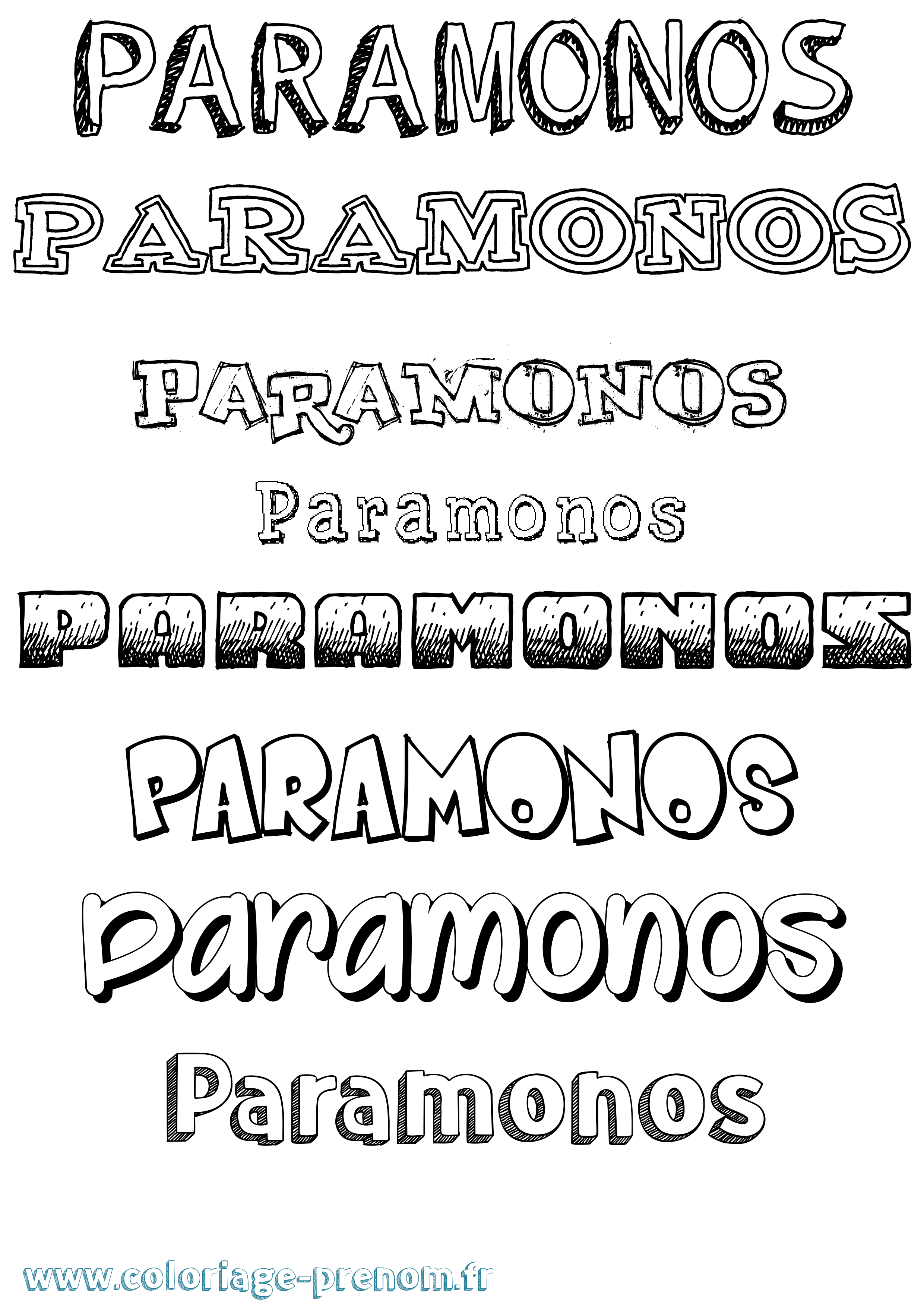 Coloriage prénom Paramonos Dessiné