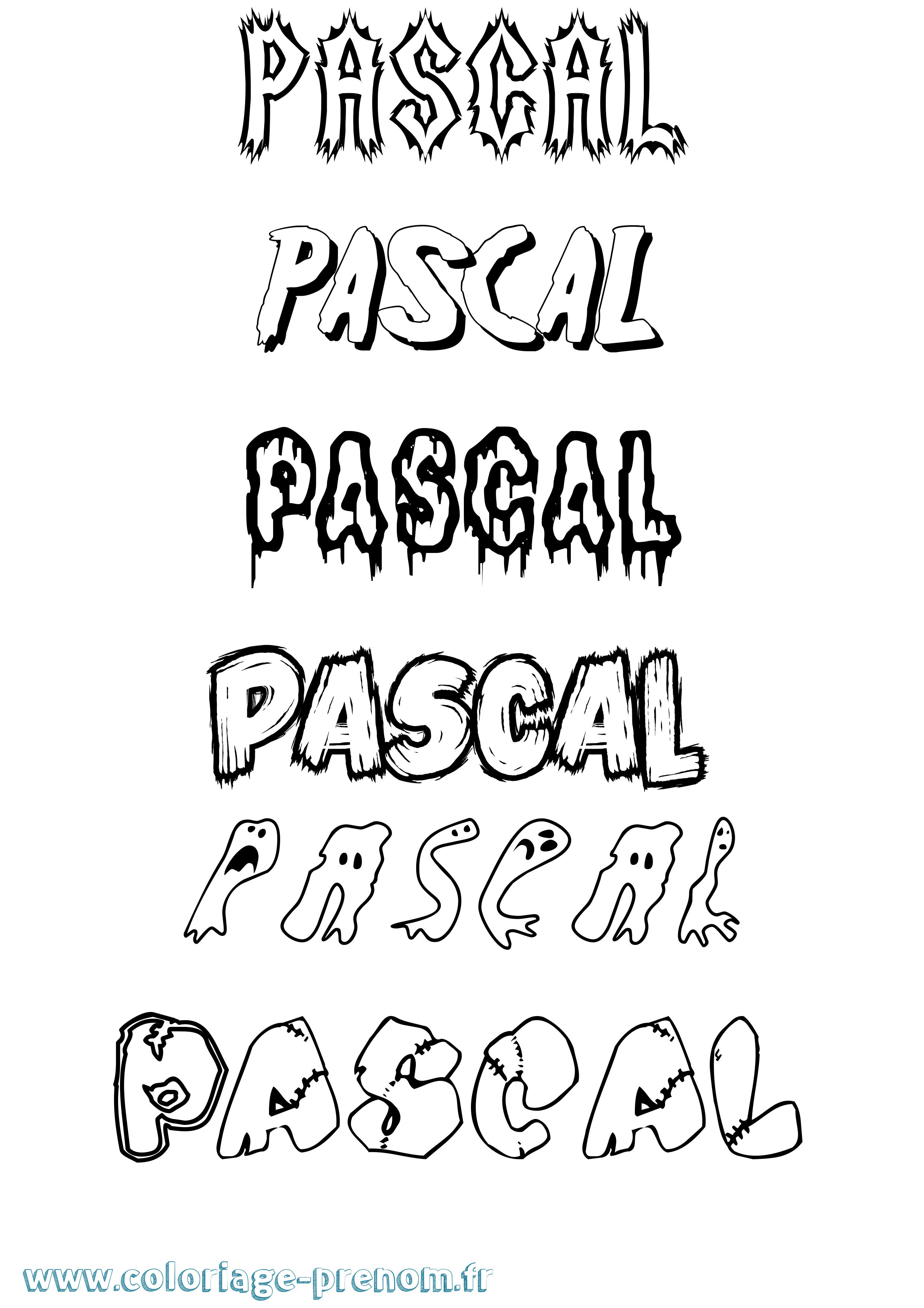 Coloriage prénom Pascal Frisson