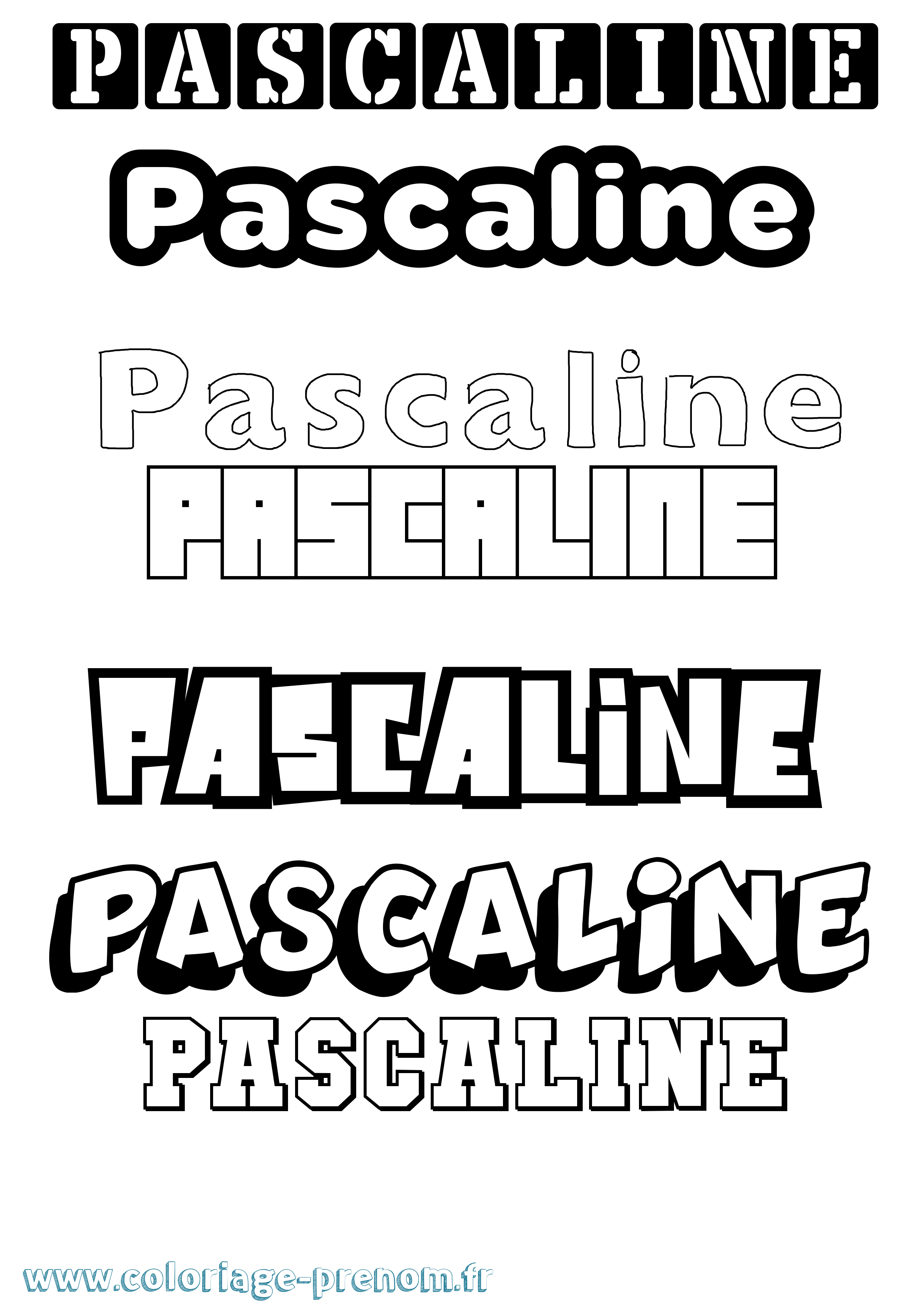 Coloriage Pascaline Simple Coloriage prénom Pascaline Simple