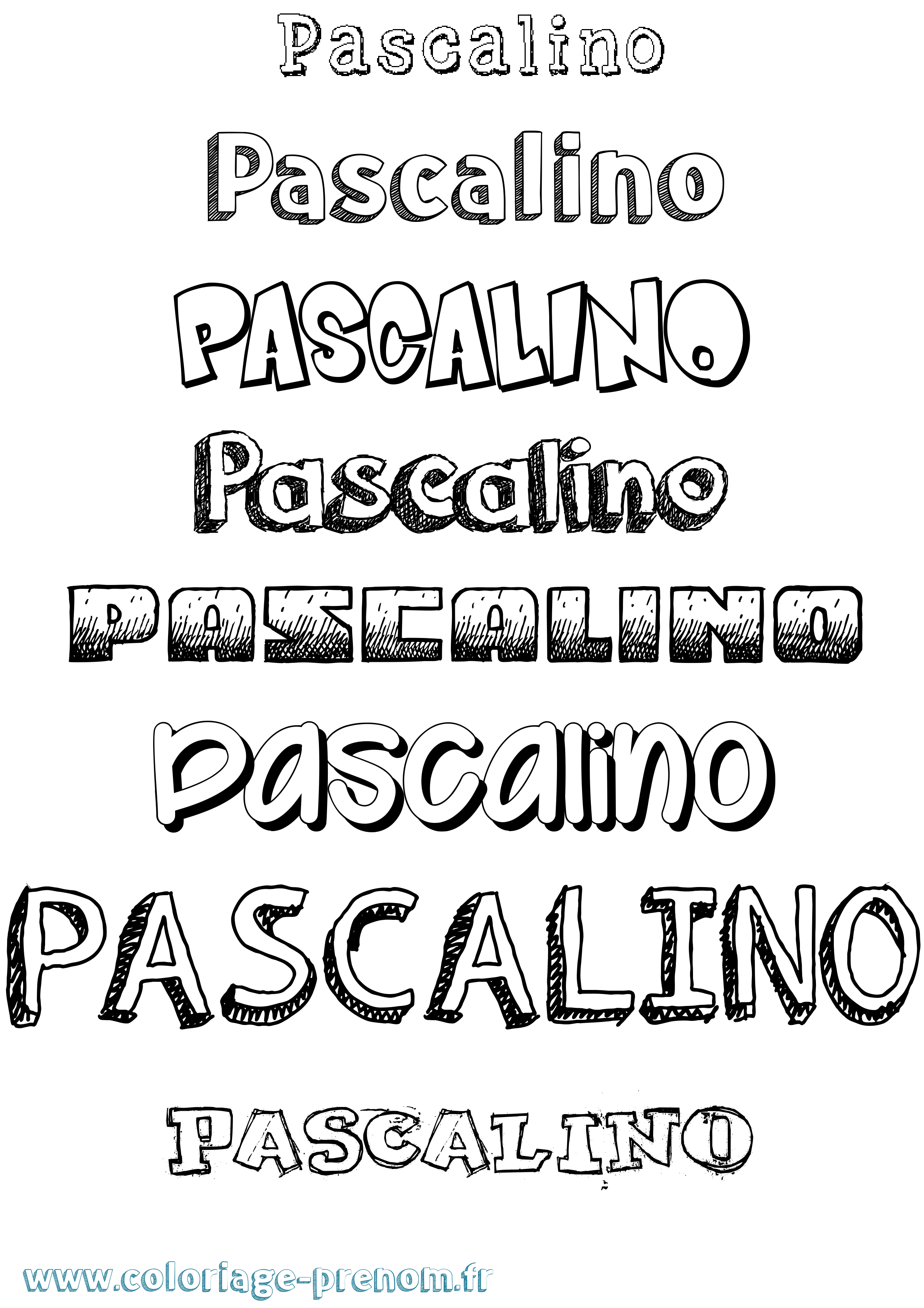 Coloriage prénom Pascalino Dessiné