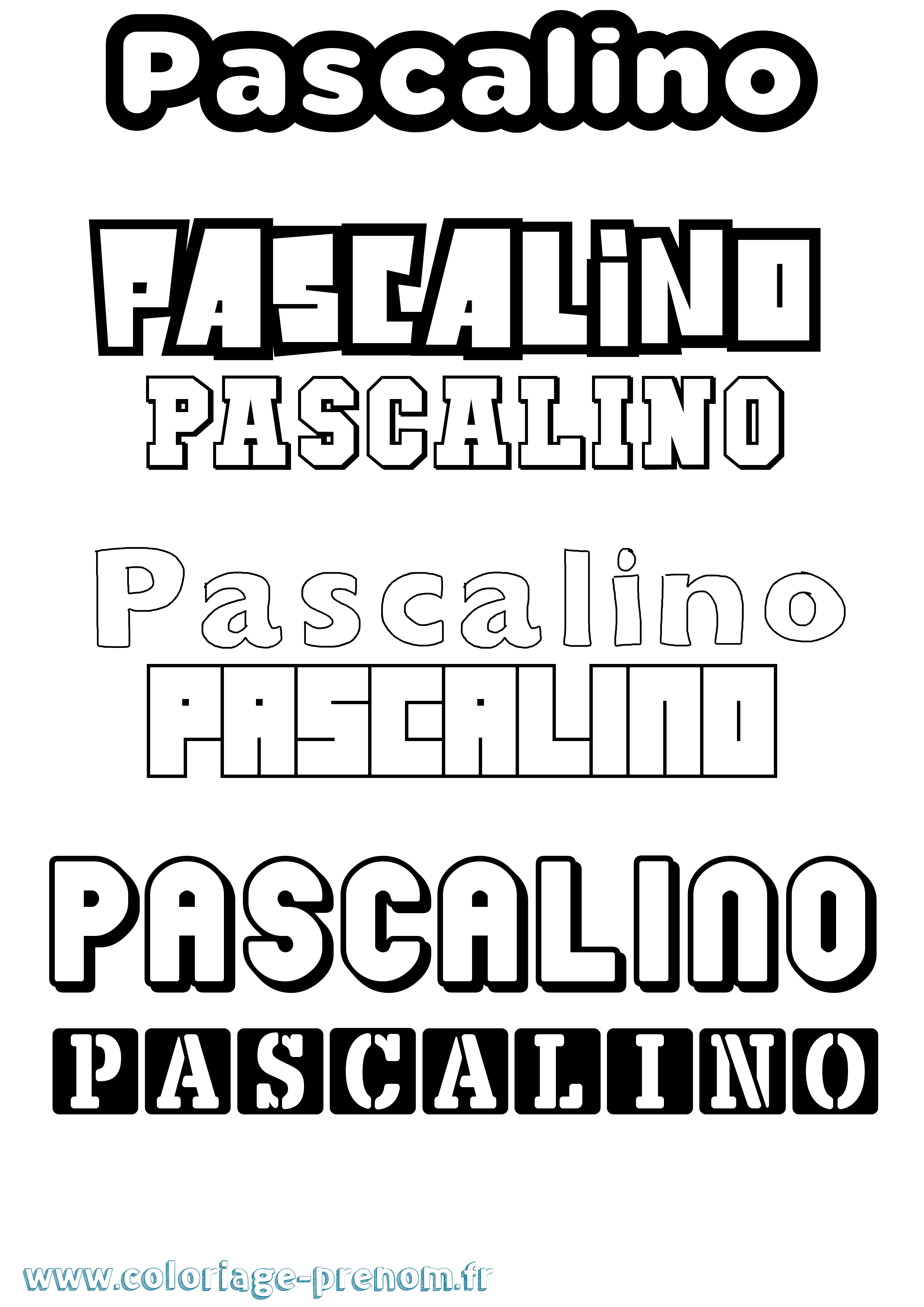 Coloriage prénom Pascalino Simple